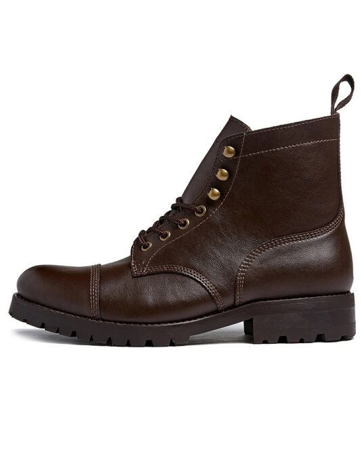 Will's Vegan Shop Work Boots aus veganem, italienischen Leder
