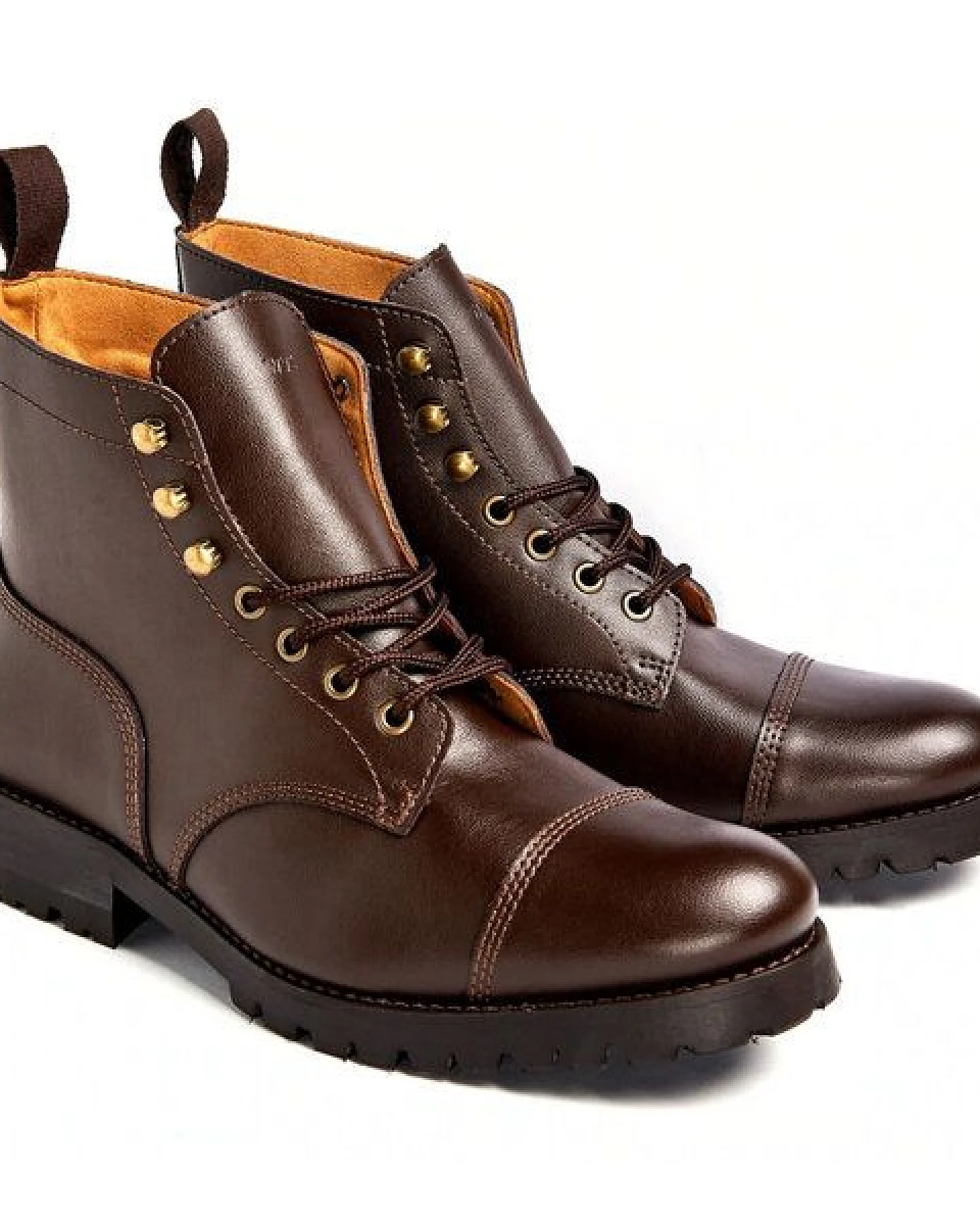 Will's Vegan Shop Work Boots aus veganem, italienischen Leder – Ansicht 3