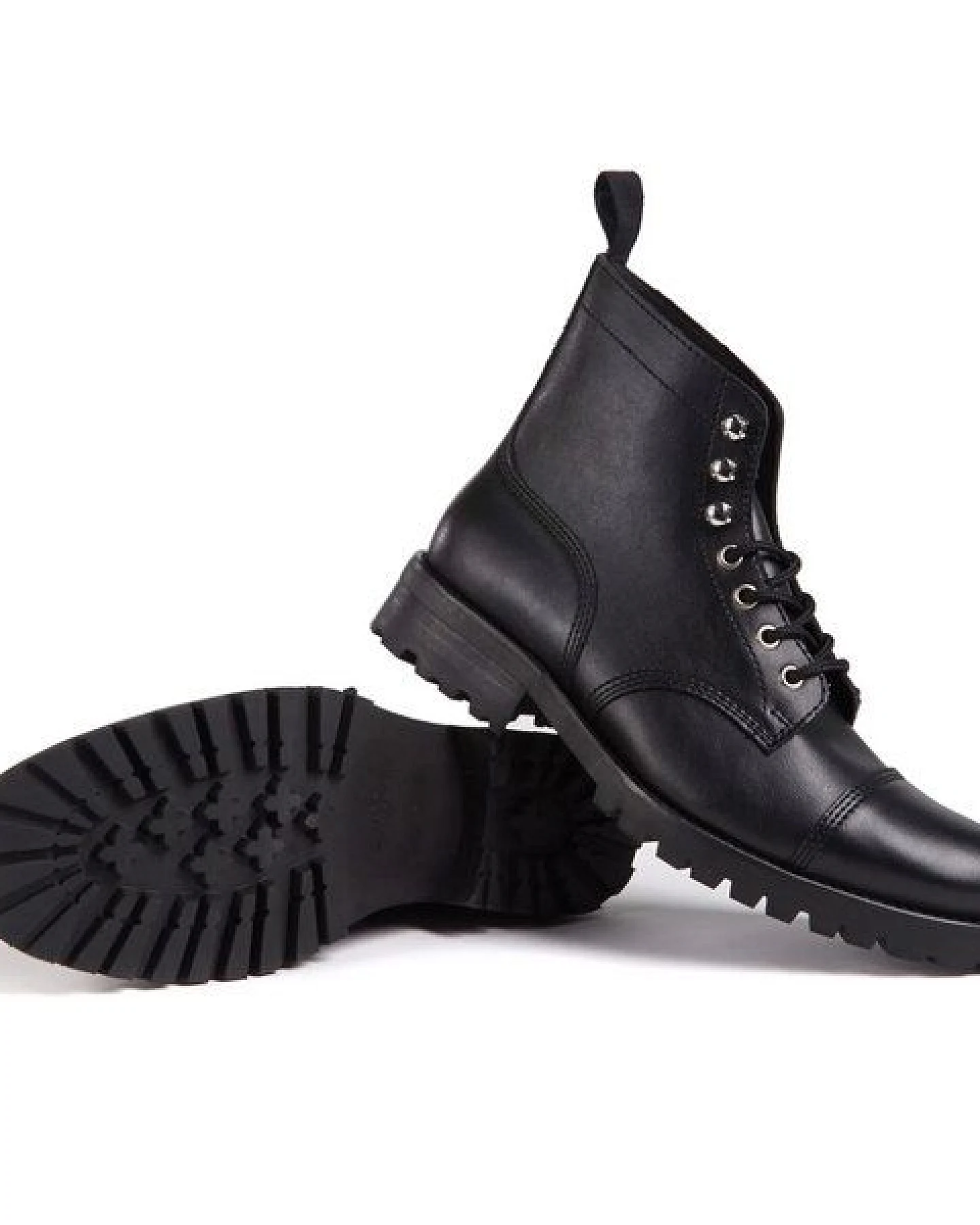 Will's Vegan Shop Work Boots aus veganem, italienischen Leder – Ansicht 3