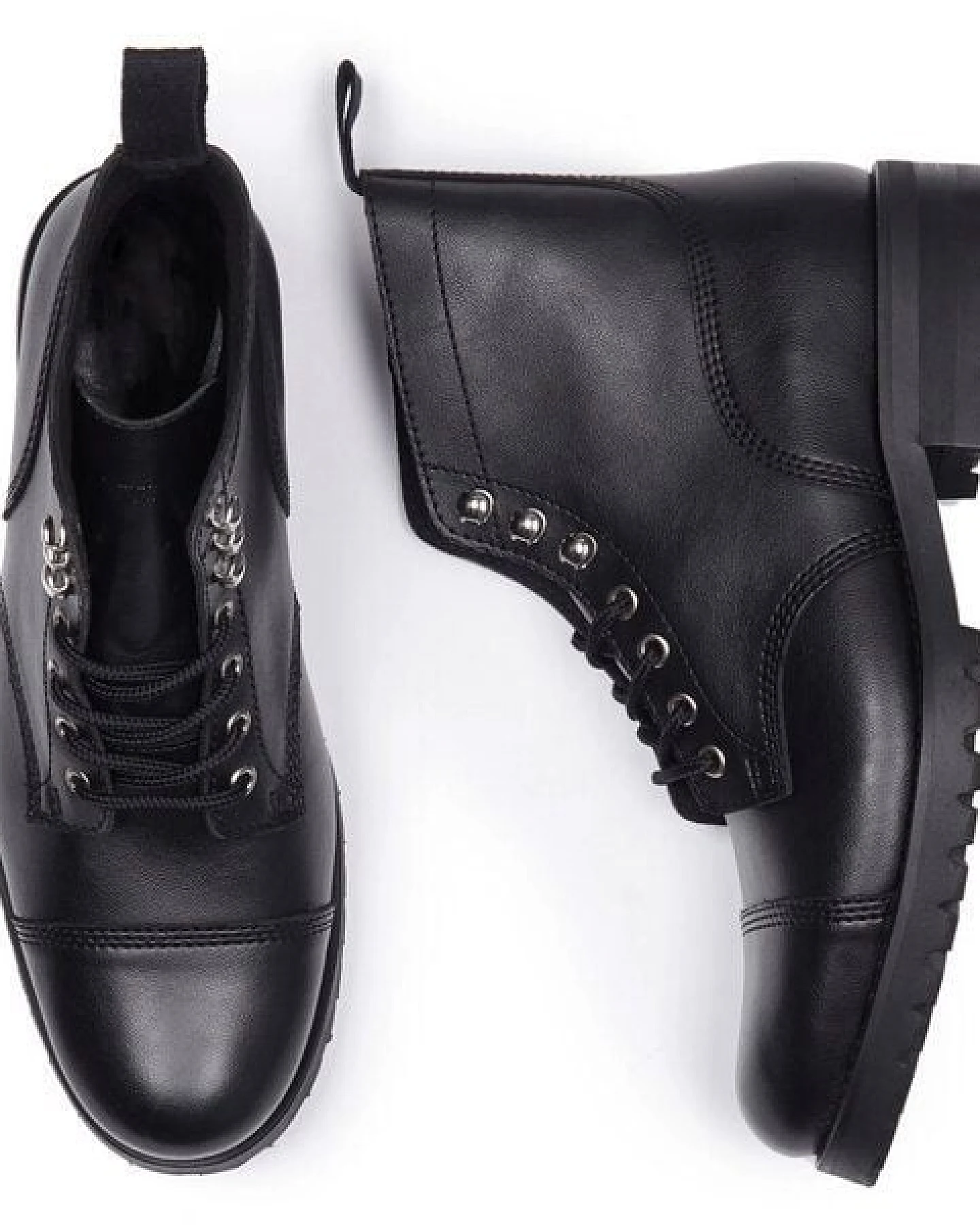 Will's Vegan Shop Work Boots aus veganem, italienischen Leder – Ansicht 2