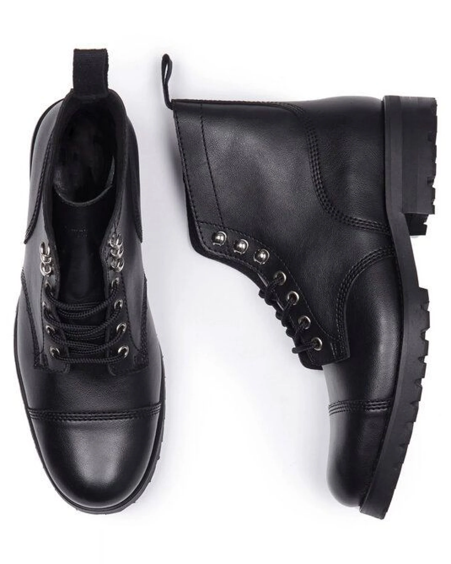 Will's Vegan Shop Work Boots aus veganem, italienischen Leder – Ansicht 2