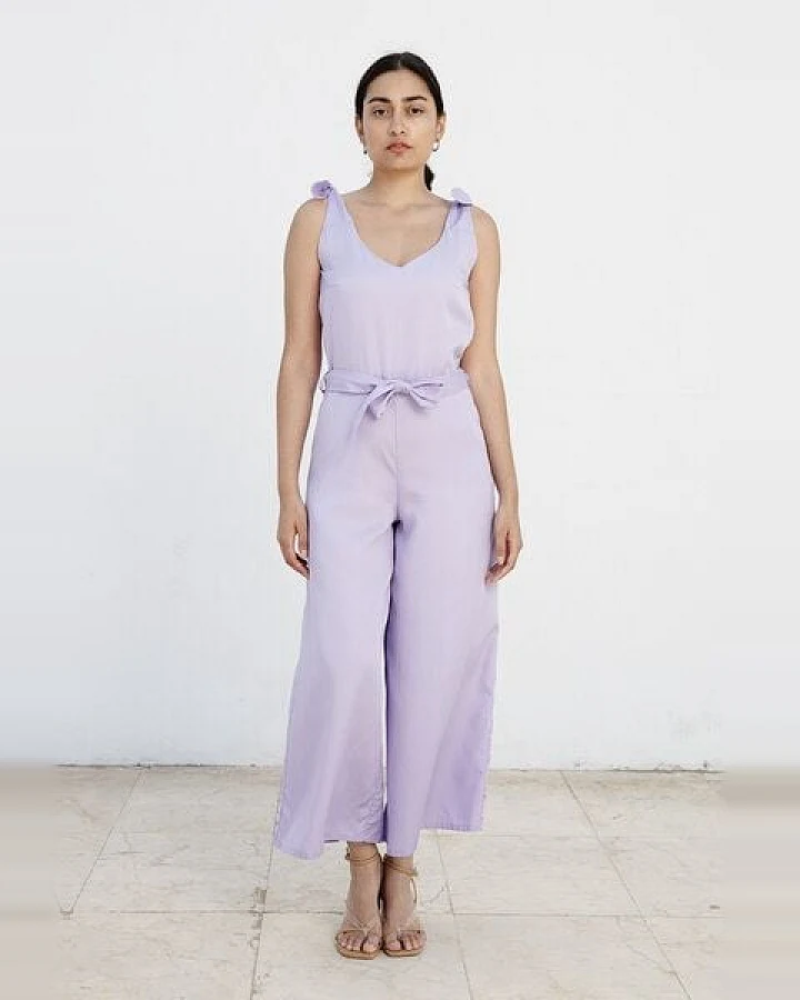 Studio Hertzberg JUMPSUIT "FA-SAA" AUS SEIDIG UND SAMTIGEM PREMIUM TENCEL