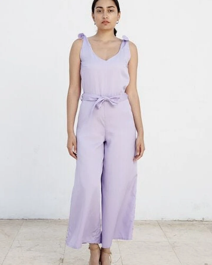 Studio Hertzberg JUMPSUIT "FA-SAA" AUS SEIDIG UND SAMTIGEM PREMIUM TENCEL