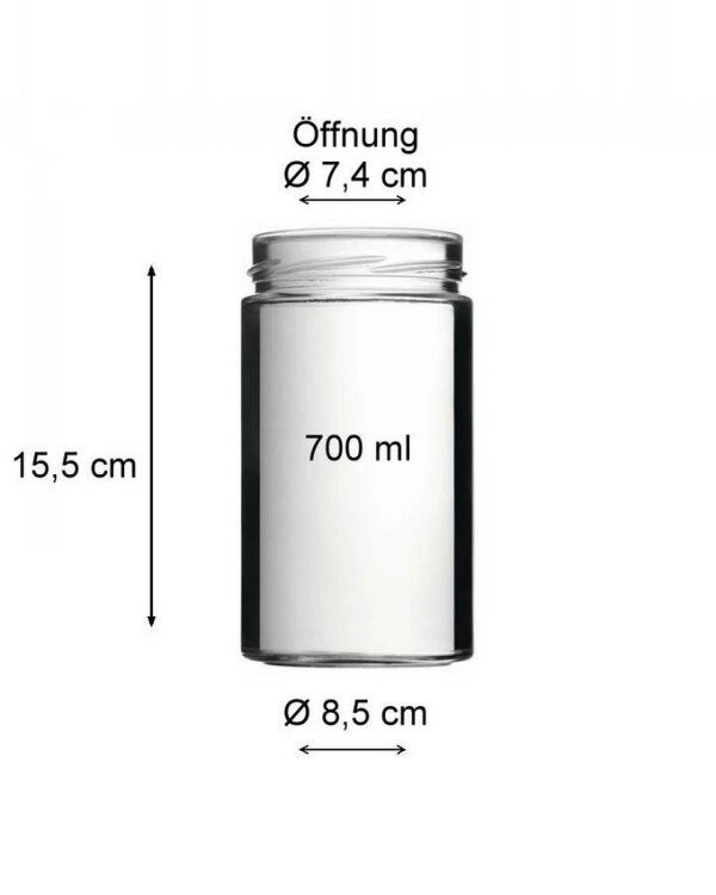 mikken Einmachglas 120 - 1000 ml mit Schraubverschluss Vorratsglas – Ansicht 3