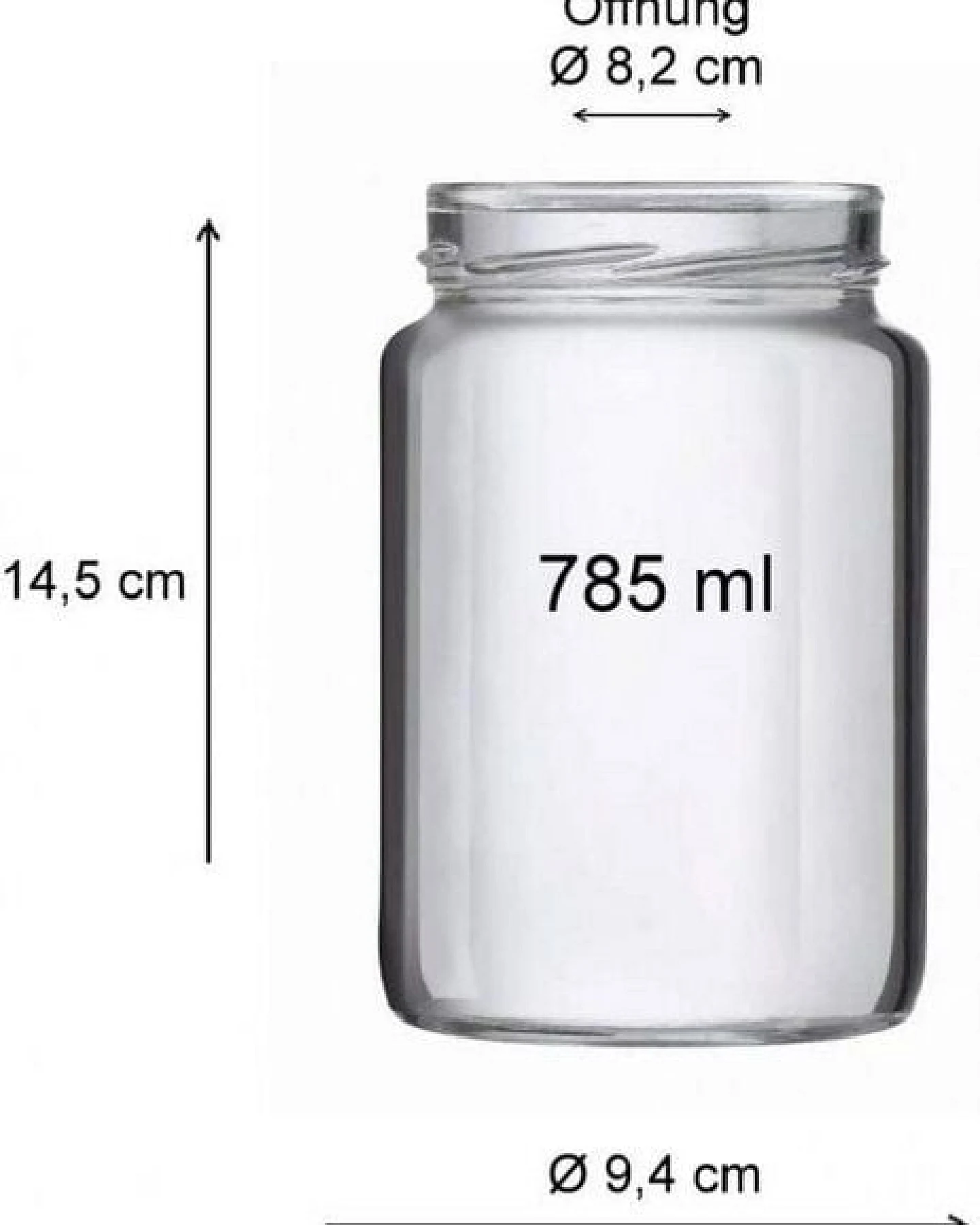 mikken Einmachglas 120 - 1000 ml mit Schraubverschluss Vorratsglas – Ansicht 3