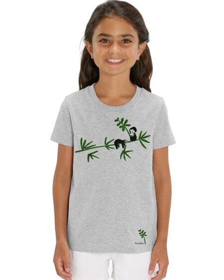 FellHerz Kids T-Shirt Faultier grey melange