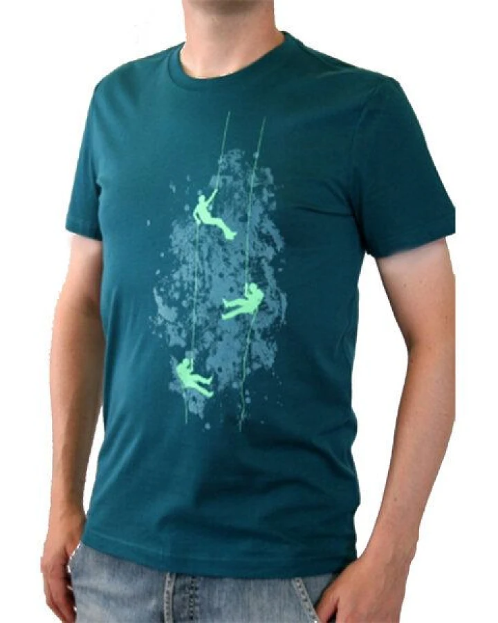 Spangeltangel Herrenshirt "Kletterer", bedruckt, Herren, Siebdruck, sportlich