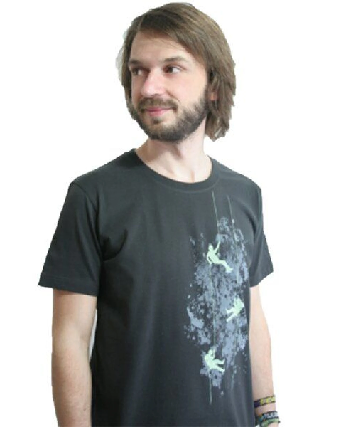 Spangeltangel Herrenshirt "Kletterer", bedruckt, Herren, Siebdruck, sportlich – Ansicht 2