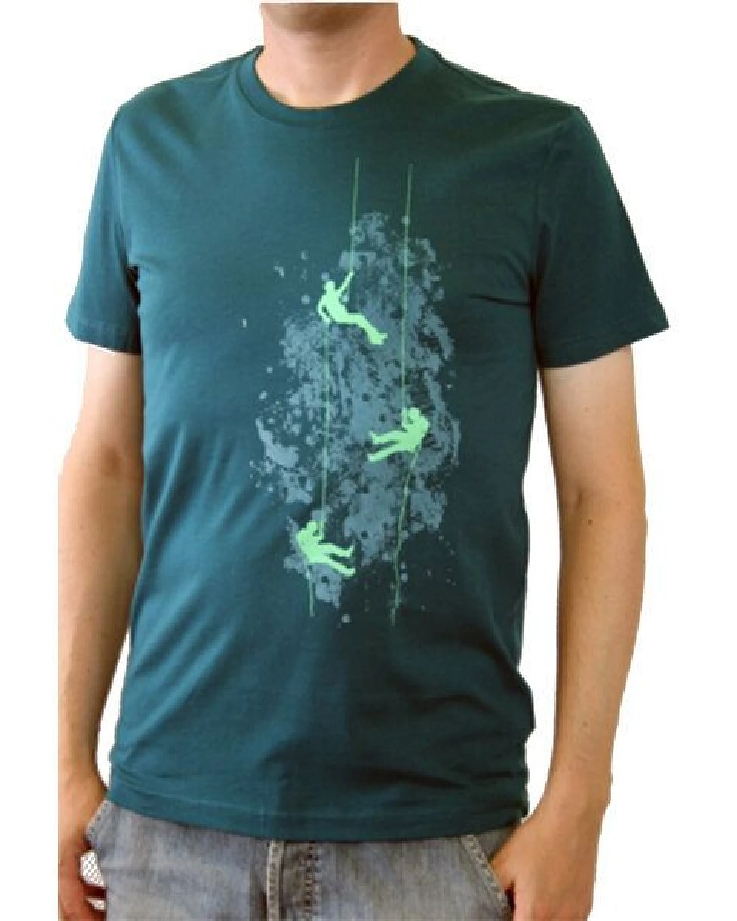 Spangeltangel Herrenshirt "Kletterer", bedruckt, Herren, Siebdruck, sportlich – Ansicht 2