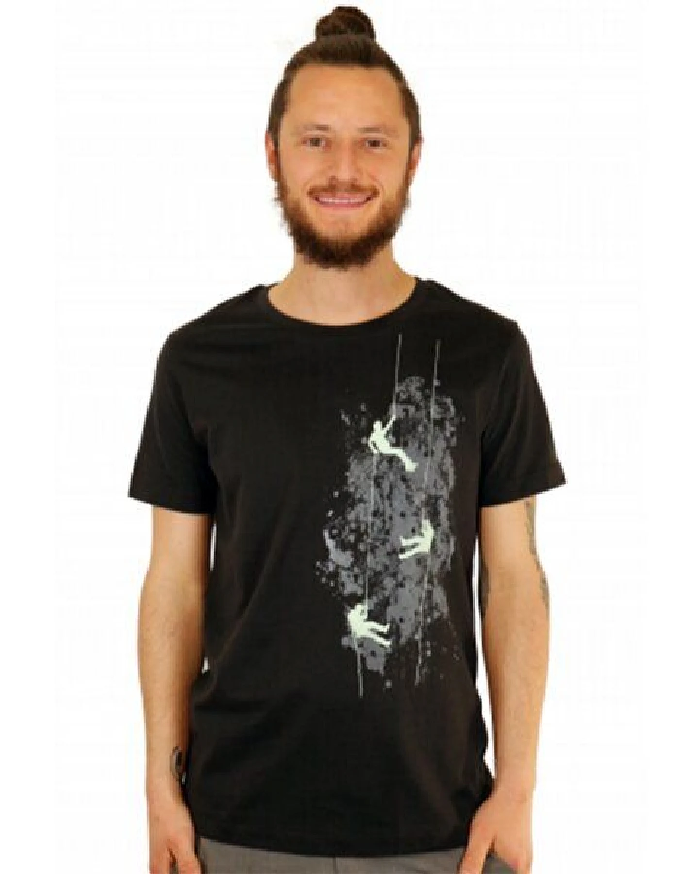 Spangeltangel Herrenshirt "Kletterer", bedruckt, Herren, Siebdruck, sportlich – Ansicht 3