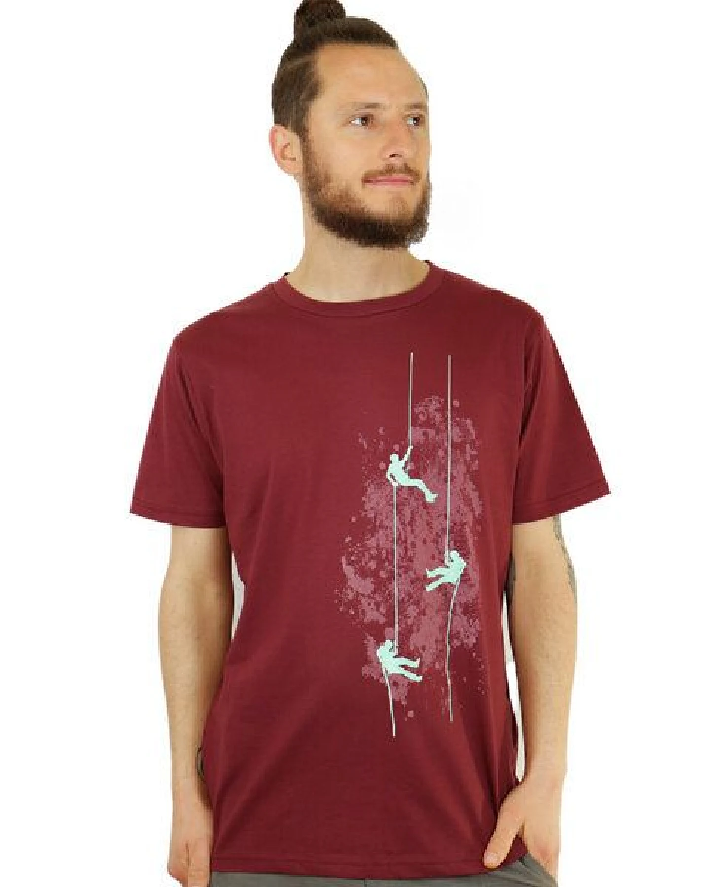 Spangeltangel Herrenshirt "Kletterer", bedruckt, Herren, Siebdruck, sportlich – Ansicht 2