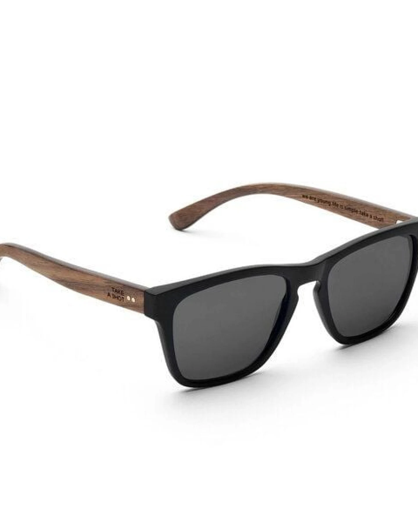 TAKE A SHOT Sonnenbrille The Shadow 2.0 Walnussholz polarized – Ansicht 2