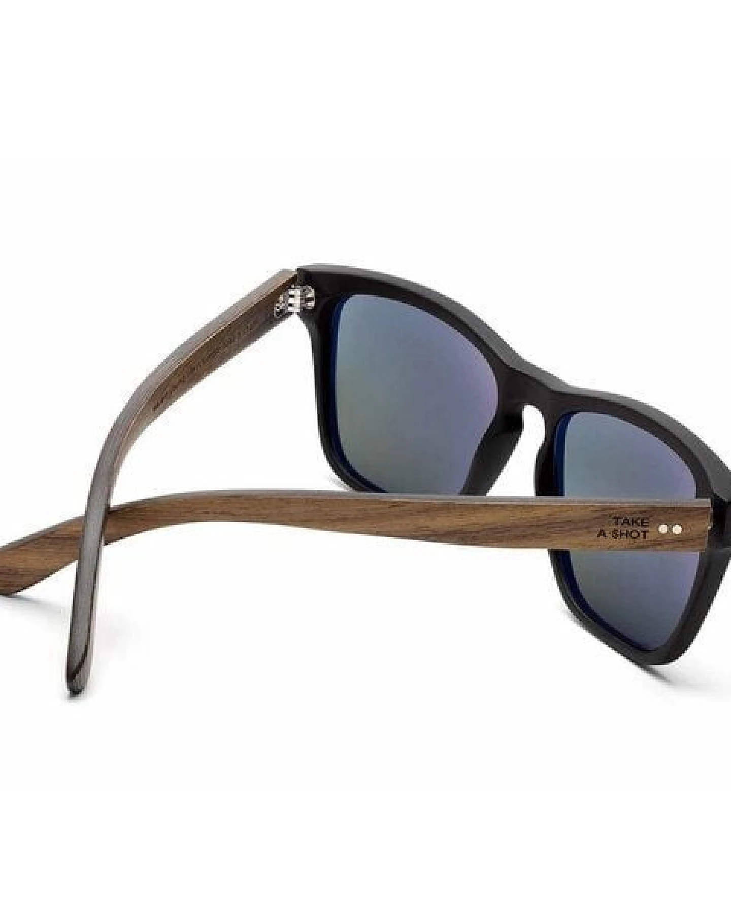 TAKE A SHOT Sonnenbrille The Shadow 2.0 Walnussholz polarized – Ansicht 3