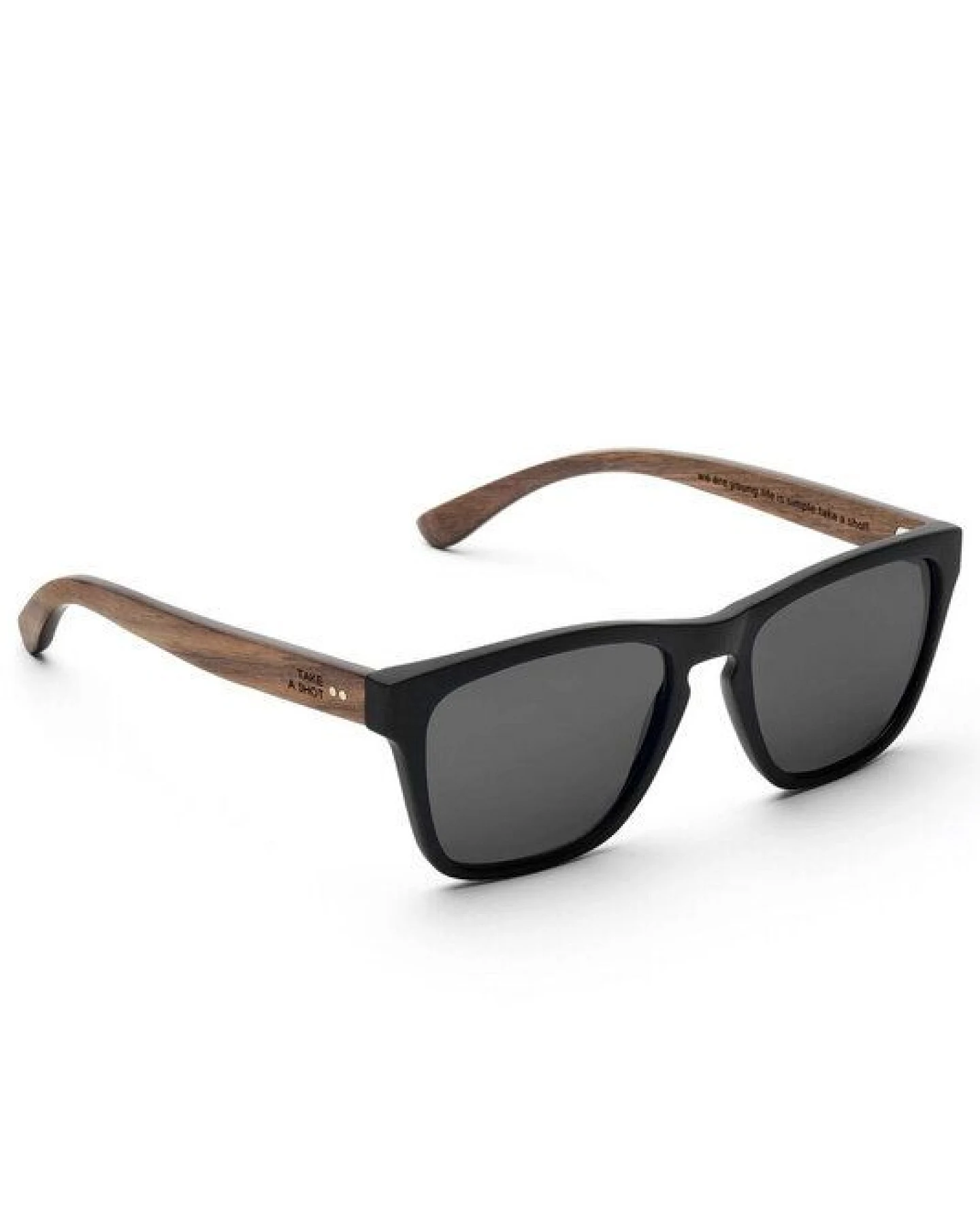 TAKE A SHOT Sonnenbrille The Shadow 2.0 Walnussholz polarized – Ansicht 2