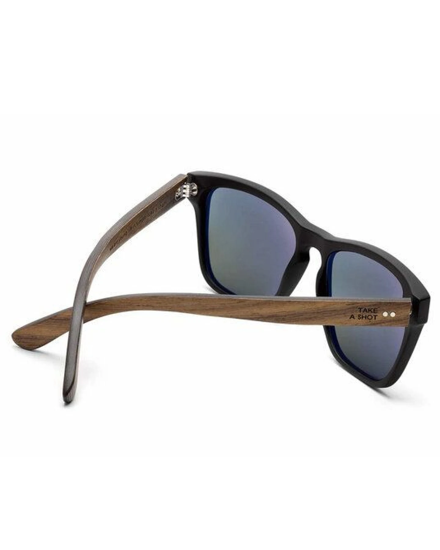 TAKE A SHOT Sonnenbrille The Shadow 2.0 Walnussholz polarized – Ansicht 3