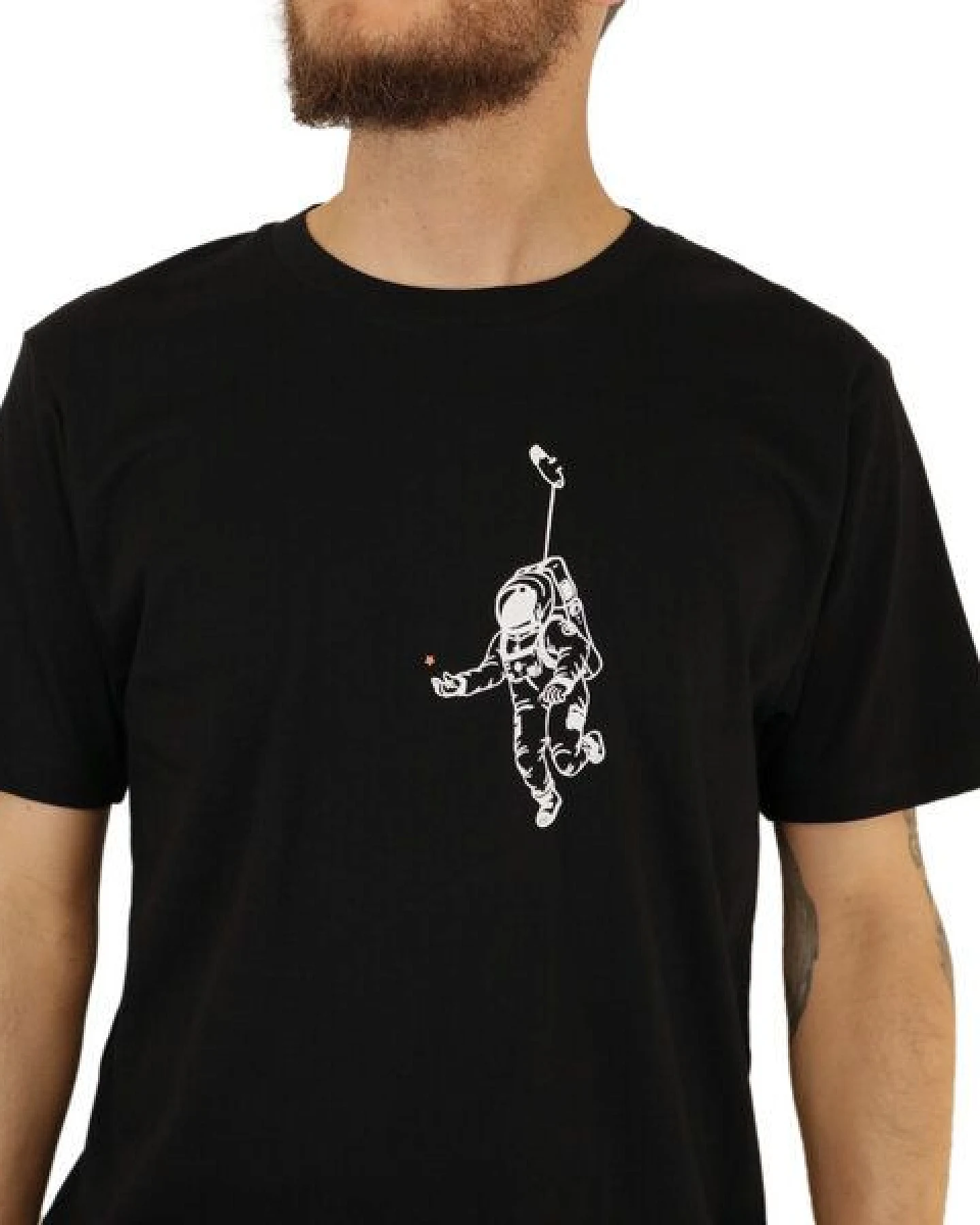 Spangeltangel Herrenshirt "Kosmonaut", T-Shirt, Bio-Baumwolle, Astronaut, Stern, – Ansicht 4