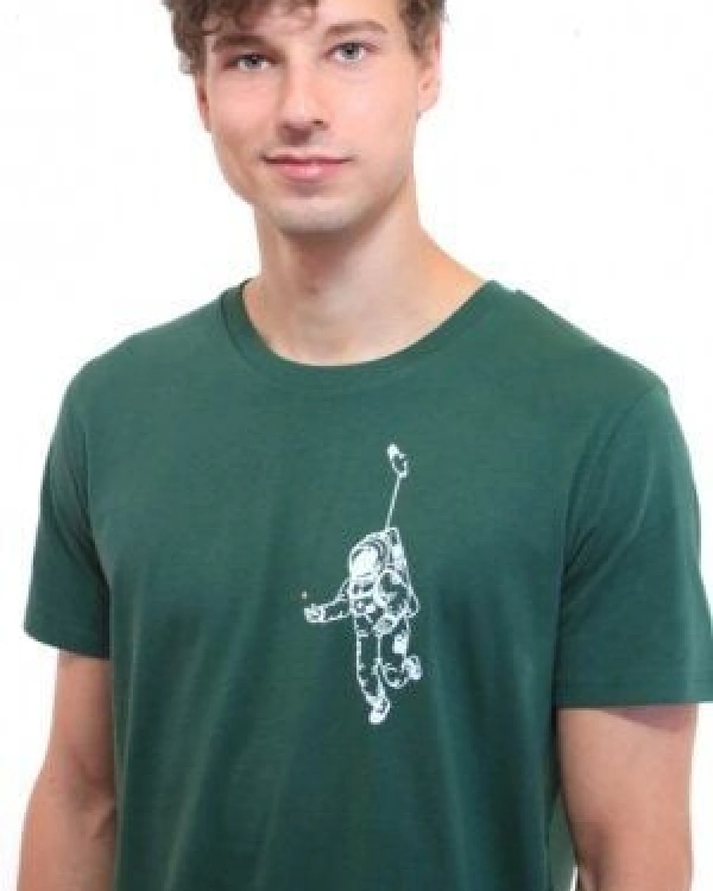 Spangeltangel Herrenshirt "Kosmonaut", T-Shirt, Bio-Baumwolle, Astronaut, Stern, – Ansicht 4