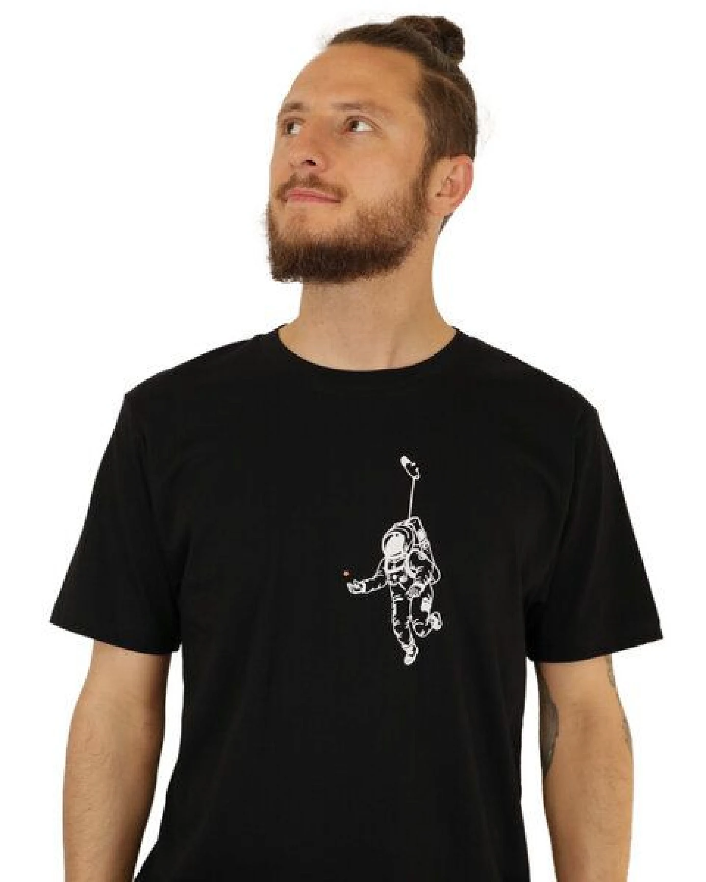 Spangeltangel Herrenshirt "Kosmonaut", T-Shirt, Bio-Baumwolle, Astronaut, Stern, – Ansicht 3