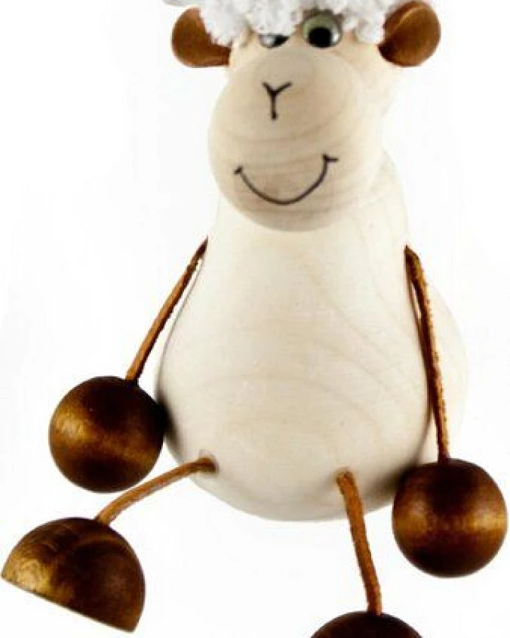 ReineNatur Schaf - Hüpftier - Schwingfigur - aus Holz