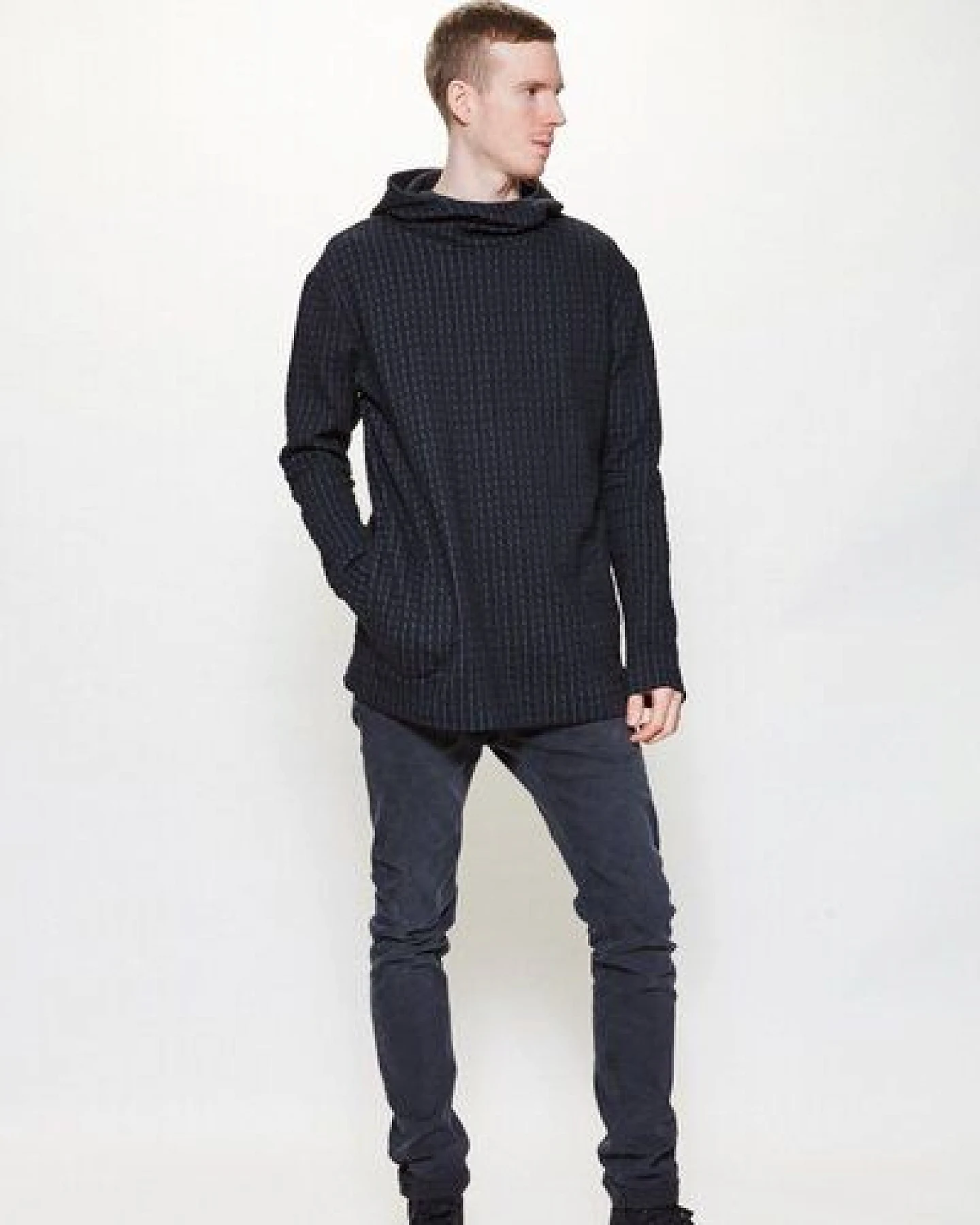 LUMEN organic Hoodie STEPP schwarz/grau – Ansicht 3