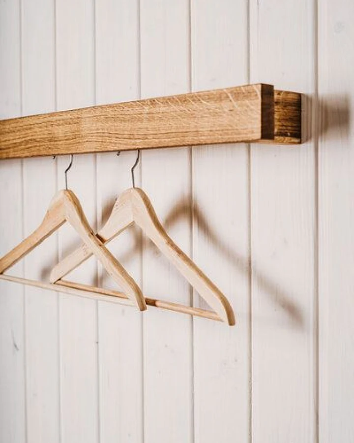 kleiderleiter_de Garderobe, Wandgarderobe ABLA aus Eiche, Buche oder Nussbaum
