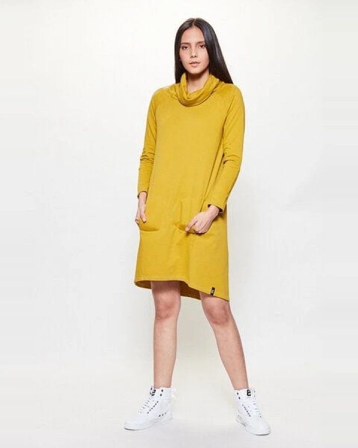 LUMEN organic Kleid SWEAT dijongelb