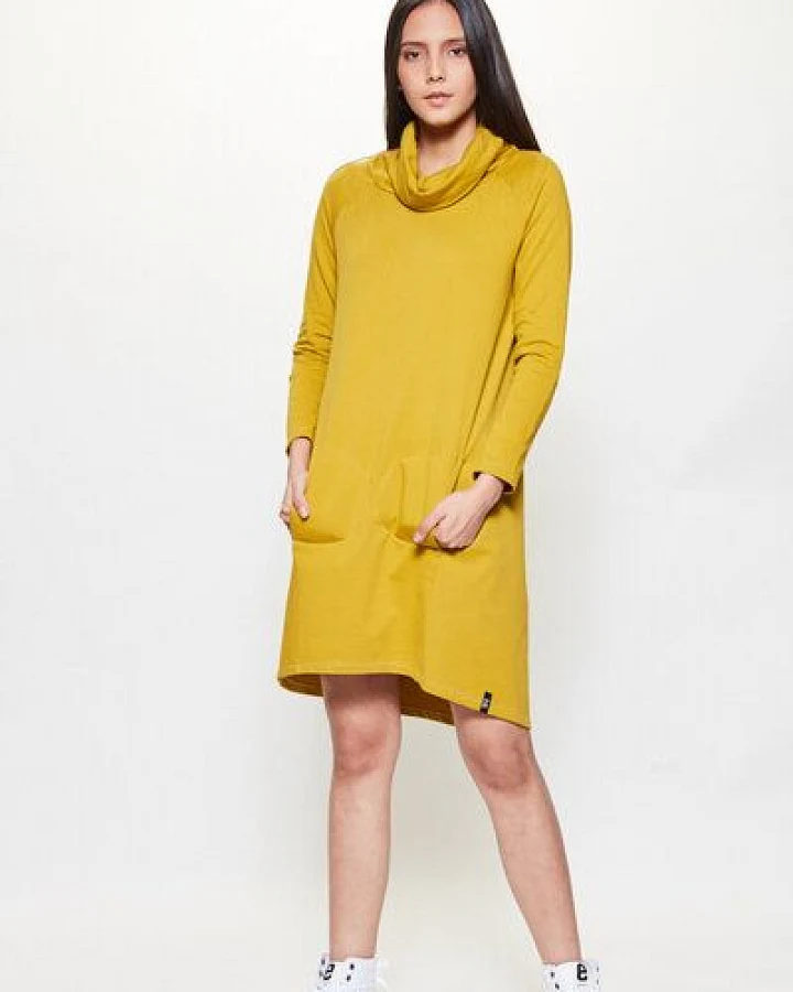 LUMEN organic Kleid SWEAT dijongelb