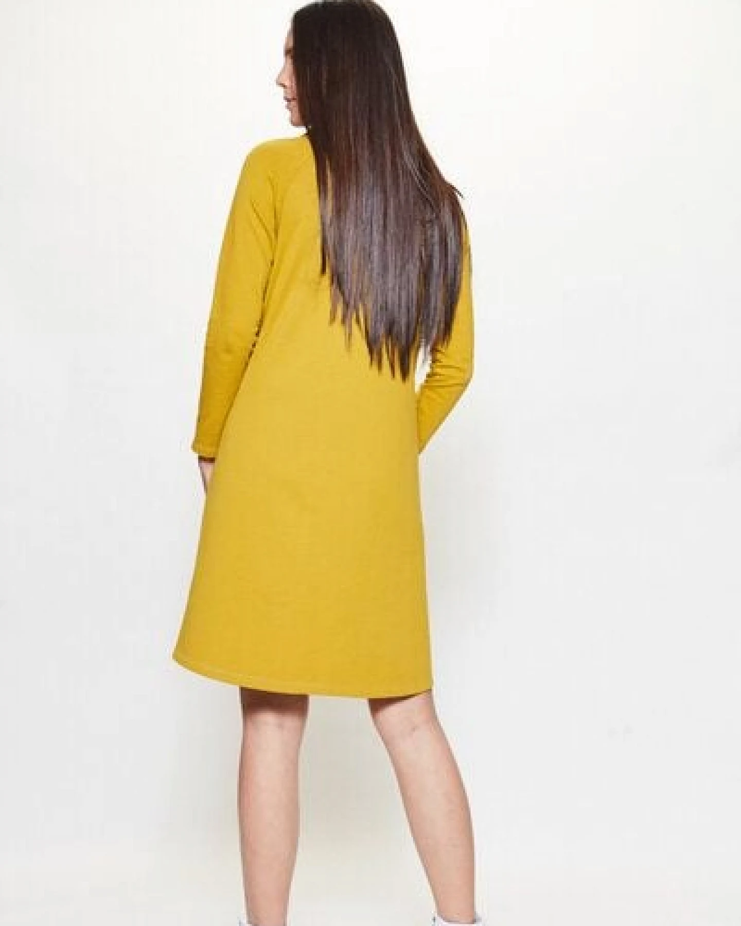 LUMEN organic Kleid SWEAT dijongelb – Ansicht 3