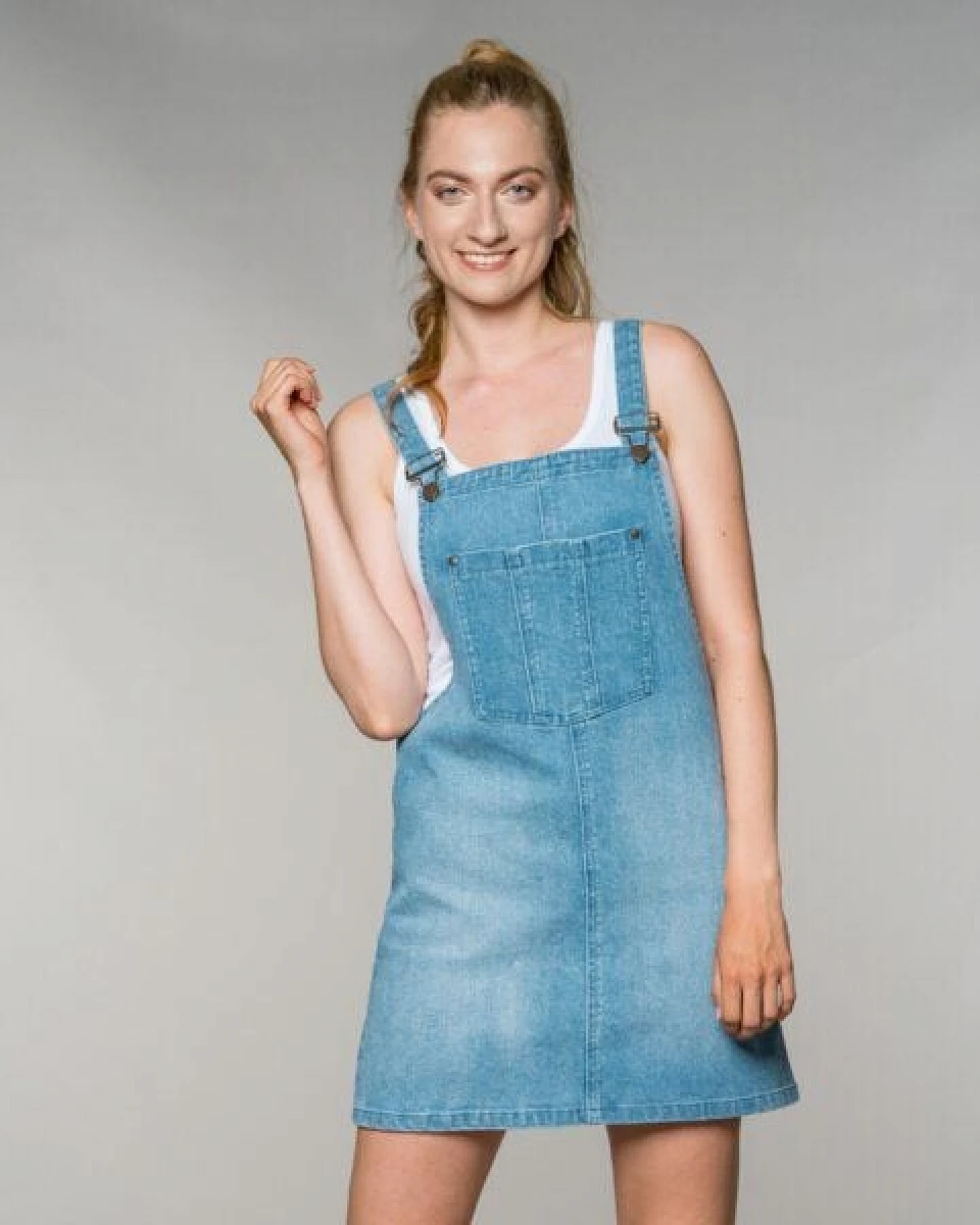 Feuervogl Latzrock, Hemp Denim "fv-Ki:ra" – Ansicht 2