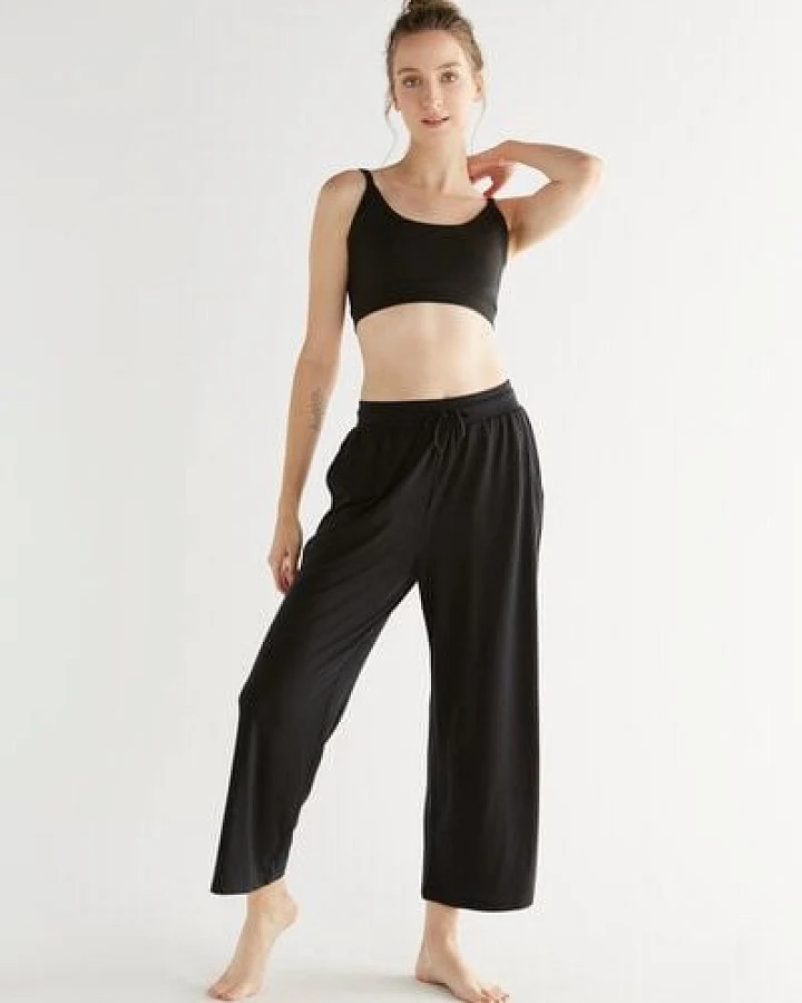 True North Damen Wide Leg Pants Hose aus Tencel Lyocell Yogahose Wohlfühlhose T1322
