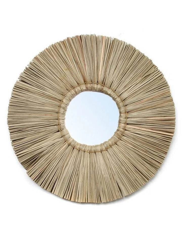Bazar Bizar The Alang Alang Spiegel Ø 35 cm aus natürlichem Gras