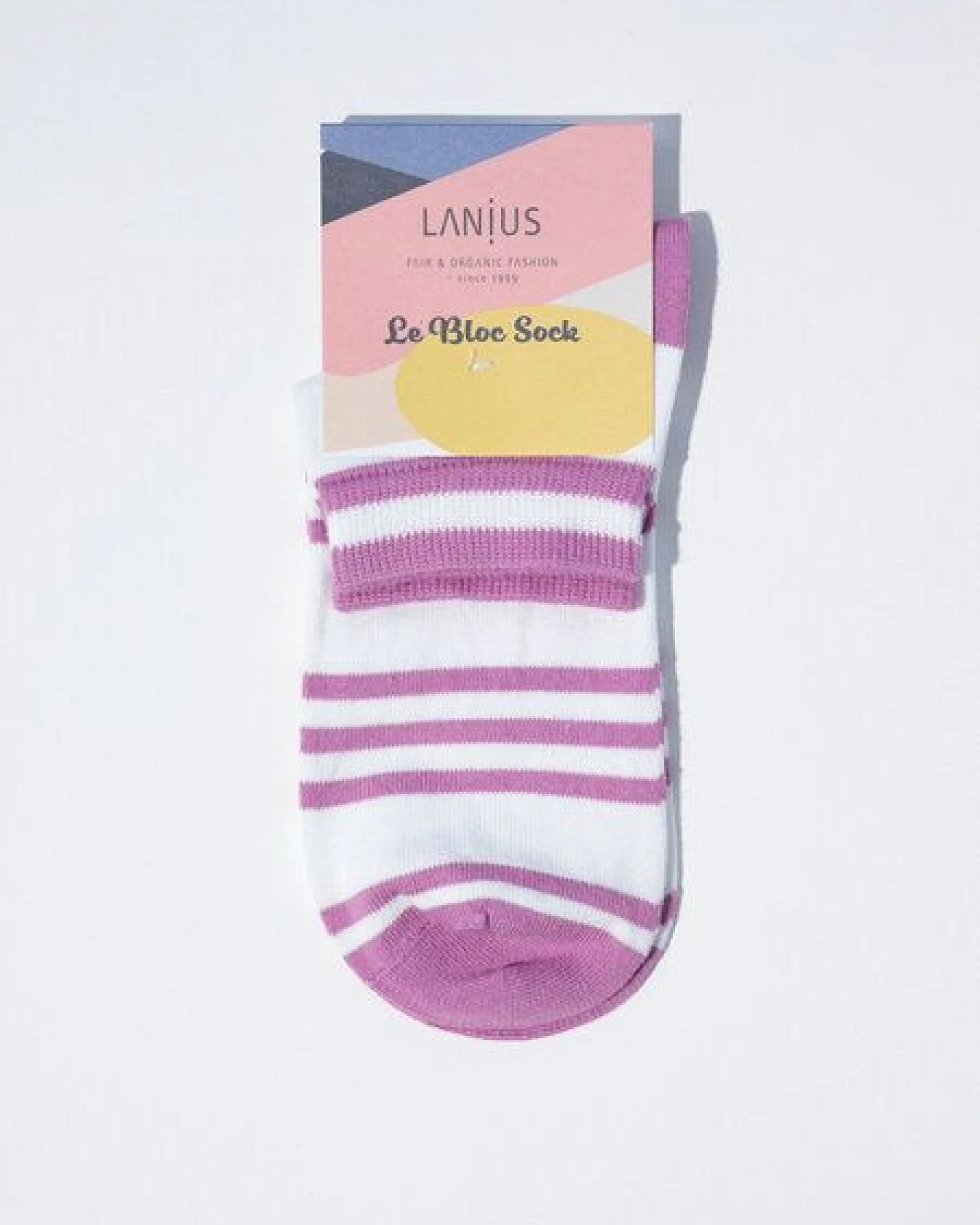 LANIUS Sneaker Socken Streifen aus Bio-Baumwolle – Ansicht 2