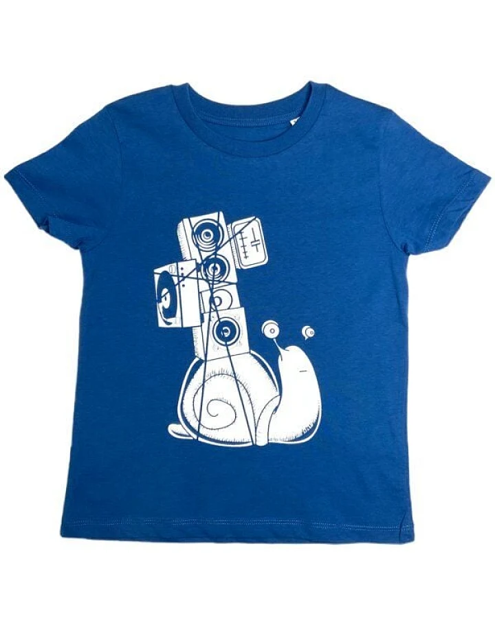 Spangeltangel T-Shirt "Soundschnecke", Kinder, Bio-Baumwolle, Siebdruck, Musik, bedruckt