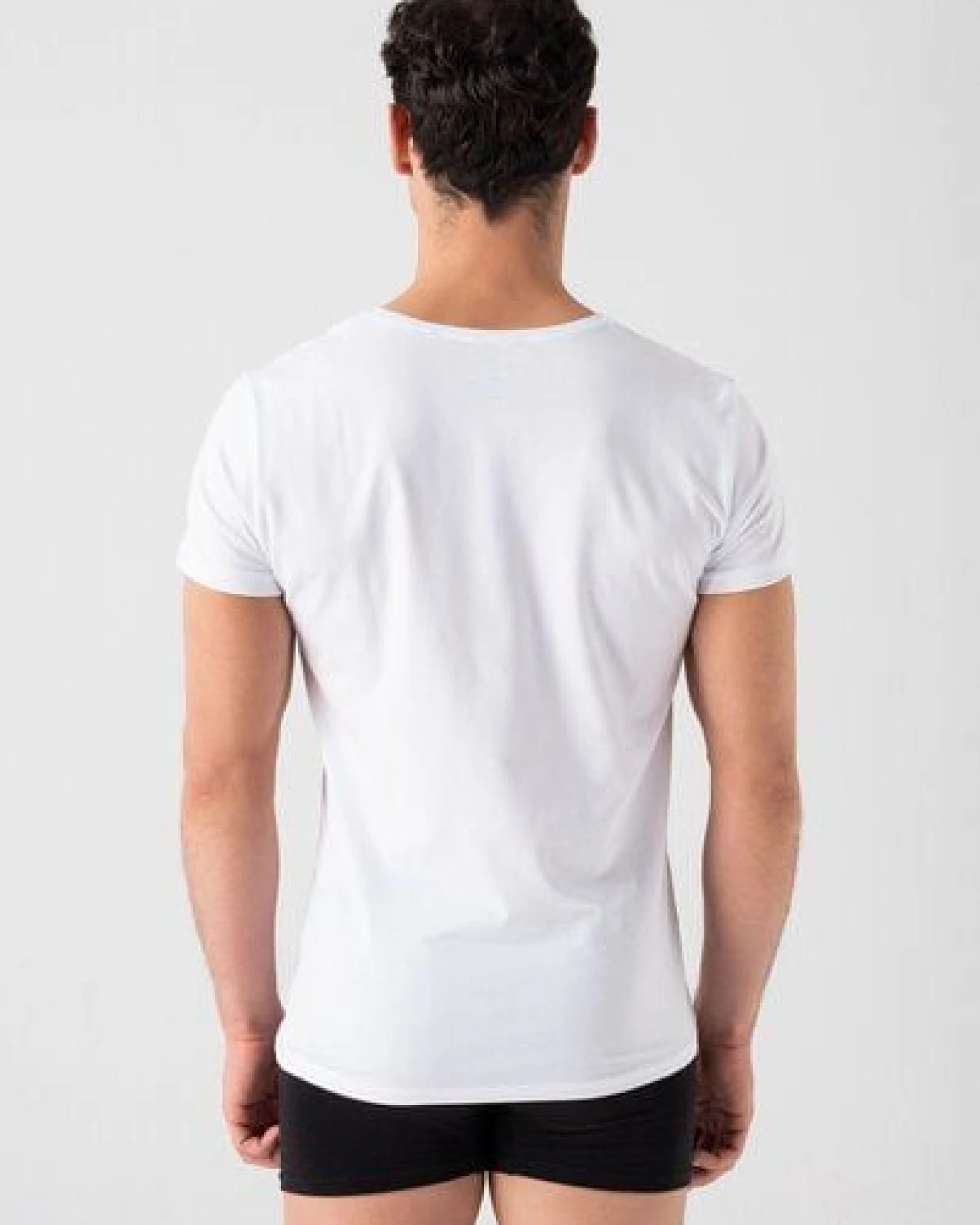 Burnell & Son Unterhemd Herren 3er Pack mit Rundhals - Extra Lang mit Kurzarm Basic Slim Fit – Ansicht 4