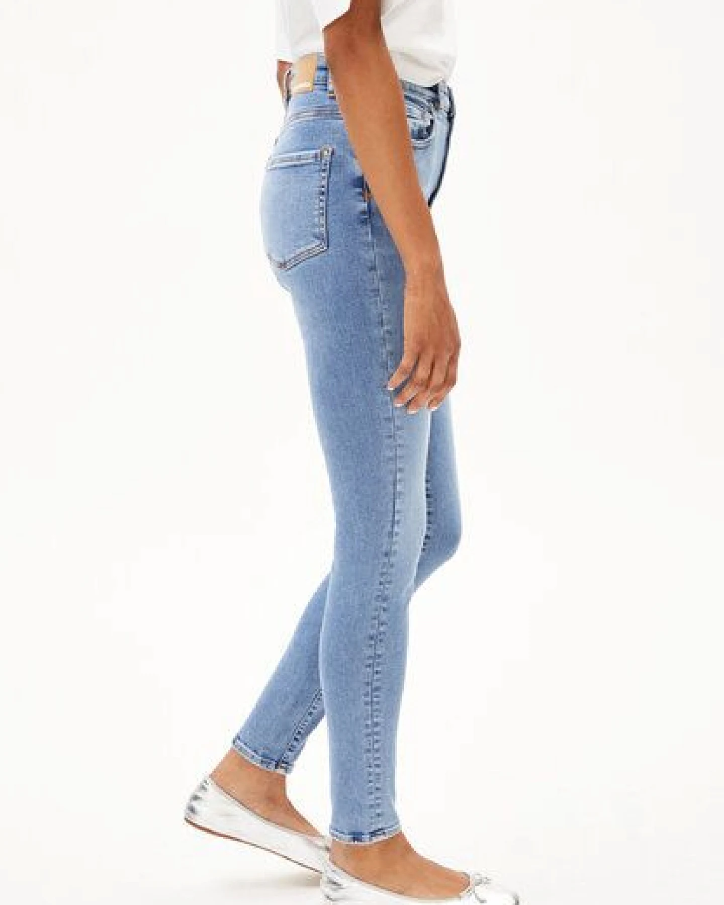 ARMEDANGELS INGAA Damen Skinny Jeans High Waist Bio-Baumwoll Mix X-Stretch – Ansicht 4