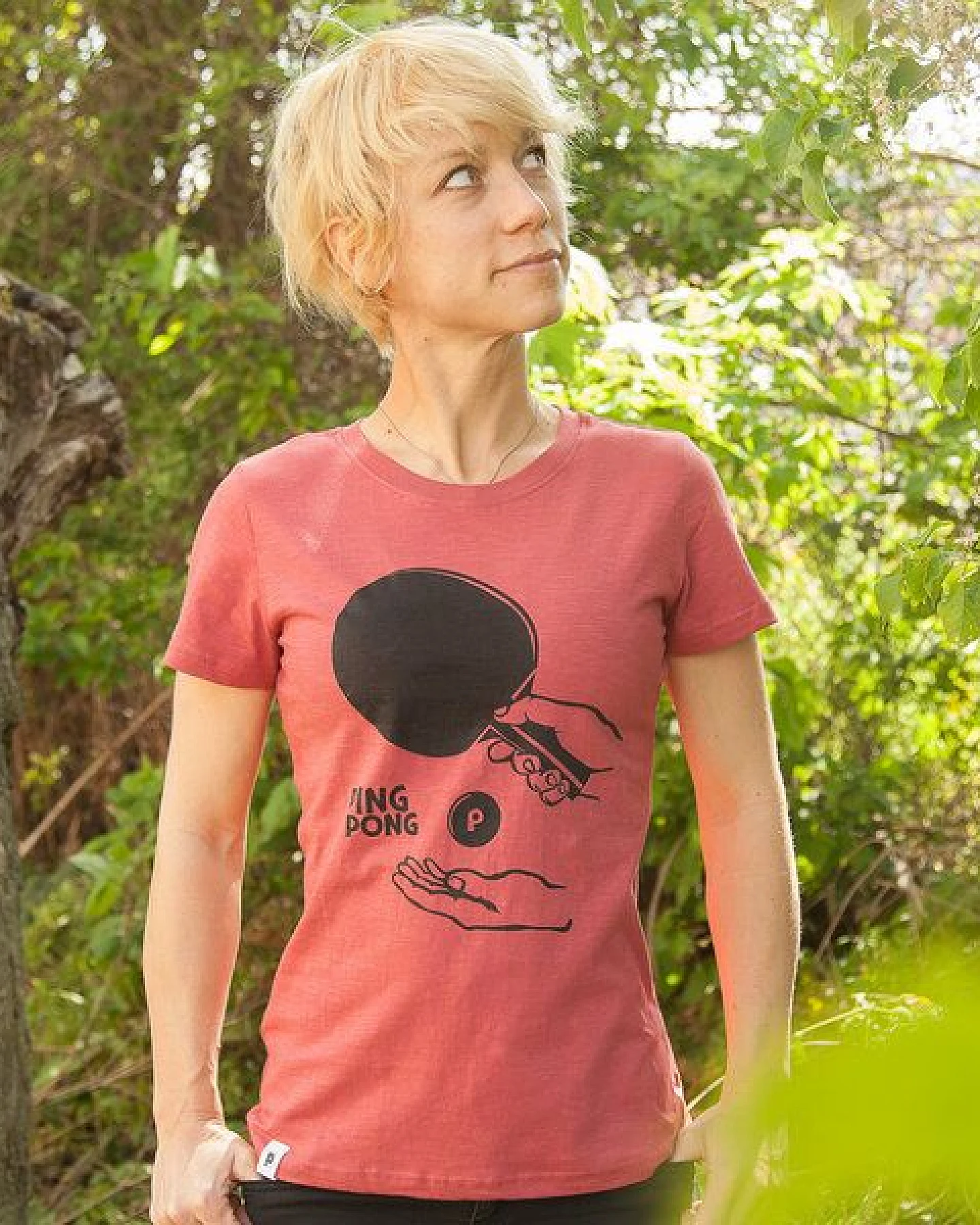 päfjes Ping Pong Tischtennis - Frauen T-Shirt - Fair gehandelt aus Baumwolle Bio - Slub – Ansicht 2