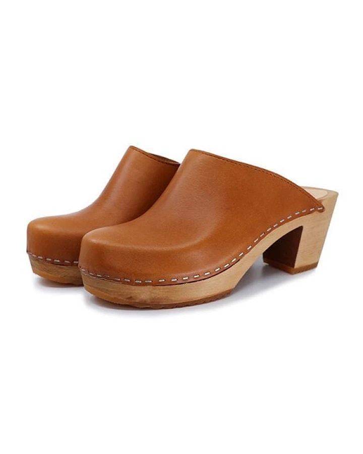 LIV - schwedische Holz Clogs von me&myclogs - high mid heel