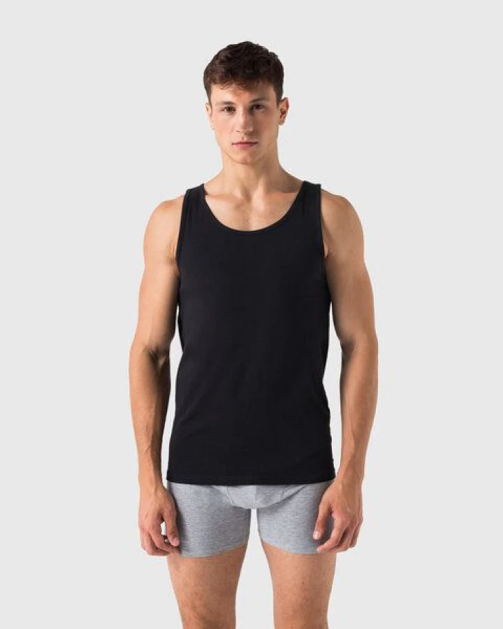 Burnell & Son Unterhemd Herren 3er Pack Tank Top Achselshirt Feinripp extra lang