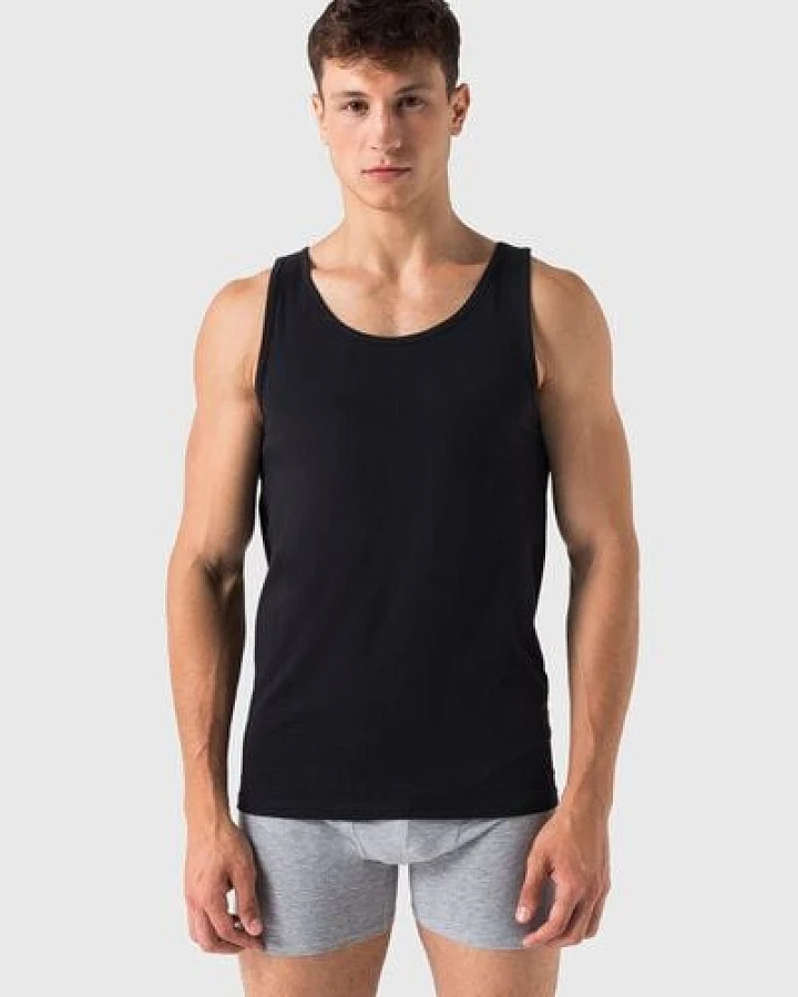 Burnell & Son Unterhemd Herren 3er Pack Tank Top Achselshirt Feinripp extra lang