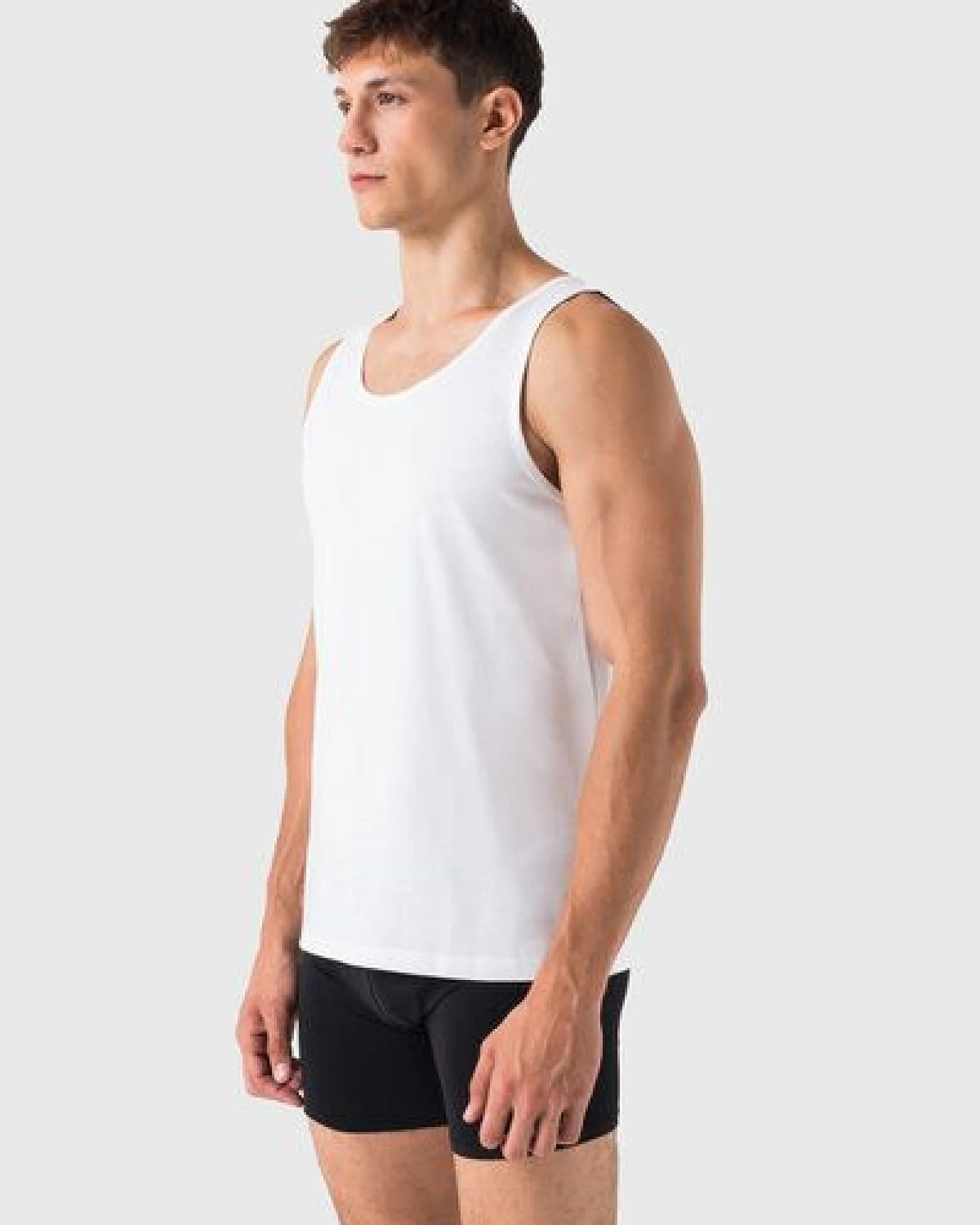 Burnell & Son Unterhemd Herren 3er Pack Tank Top Achselshirt Feinripp extra lang – Ansicht 2