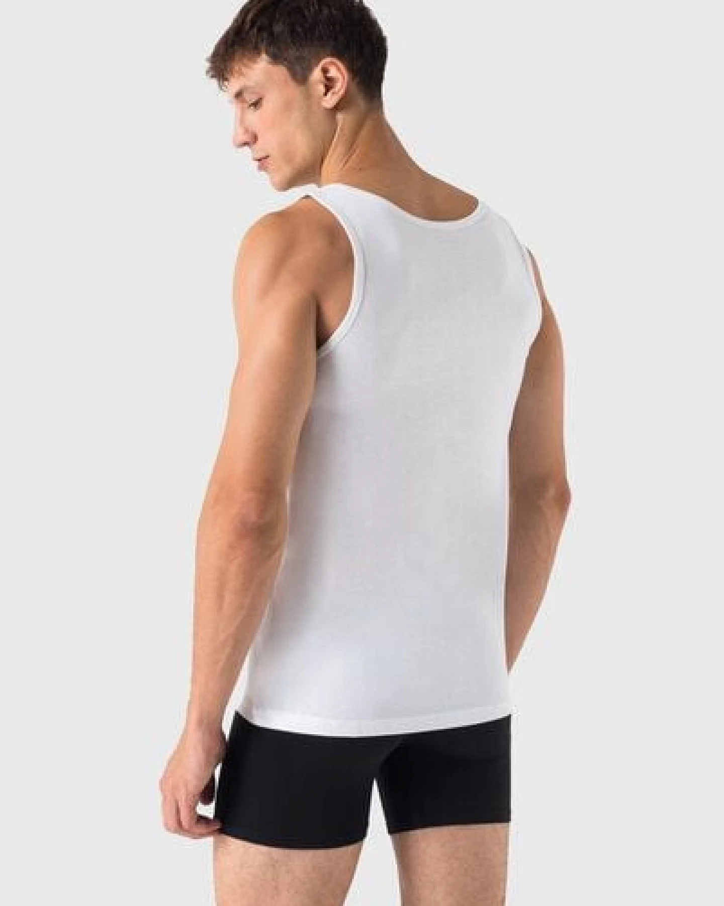 Burnell & Son Unterhemd Herren 3er Pack Tank Top Achselshirt Feinripp extra lang – Ansicht 4