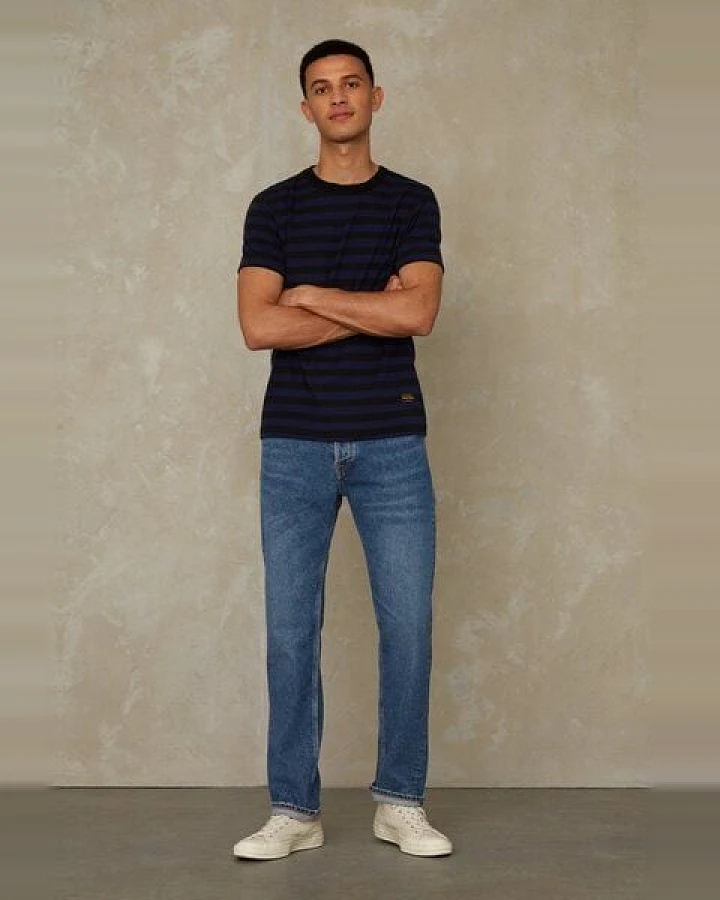 Kings Of Indigo Straight-Fit Jeans aus 100% recycelter Baumwolle - Kong - Eco Recycled Blue Used