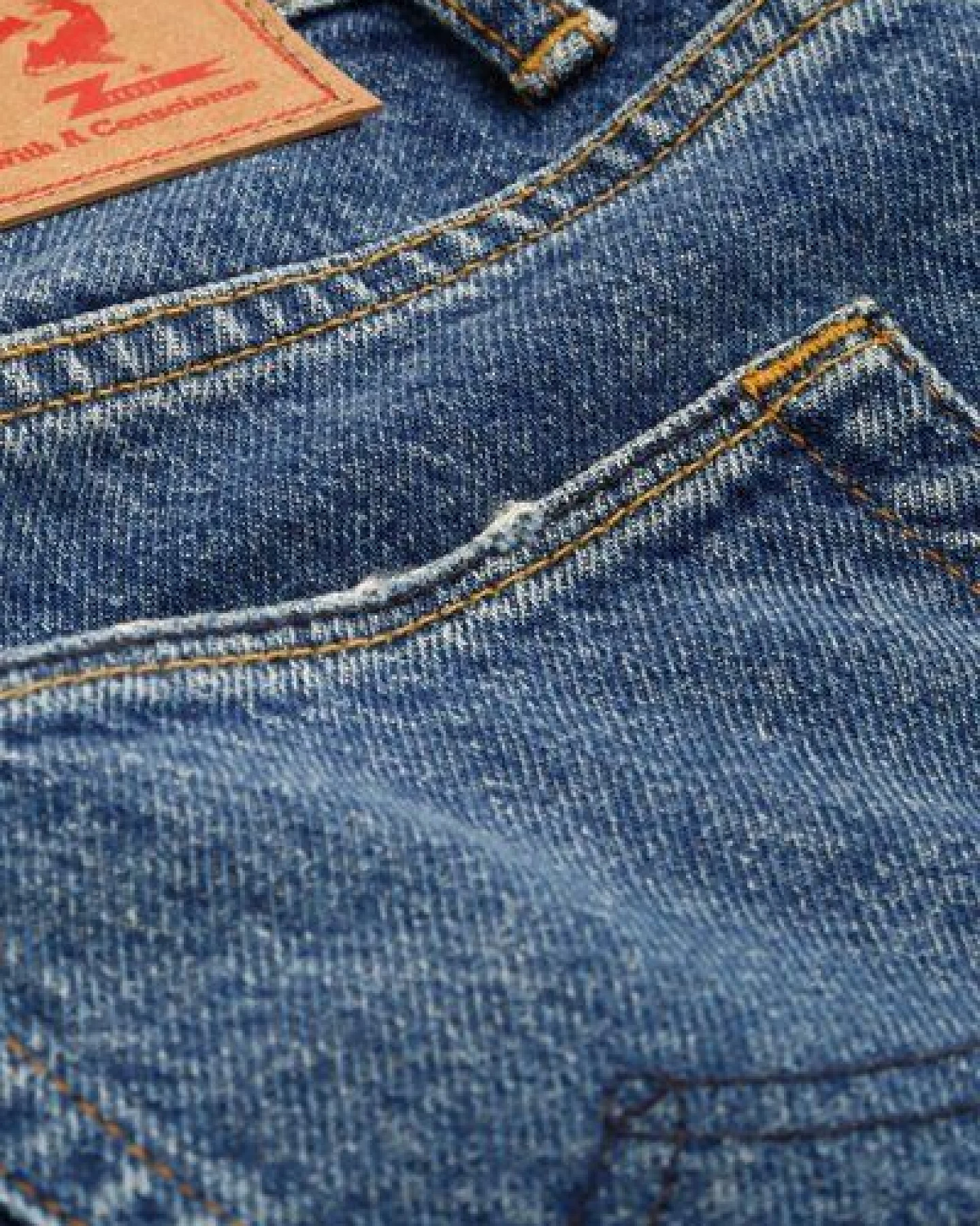 Kings Of Indigo Straight-Fit Jeans aus 100% recycelter Baumwolle - Kong - Eco Recycled Blue Used – Ansicht 3