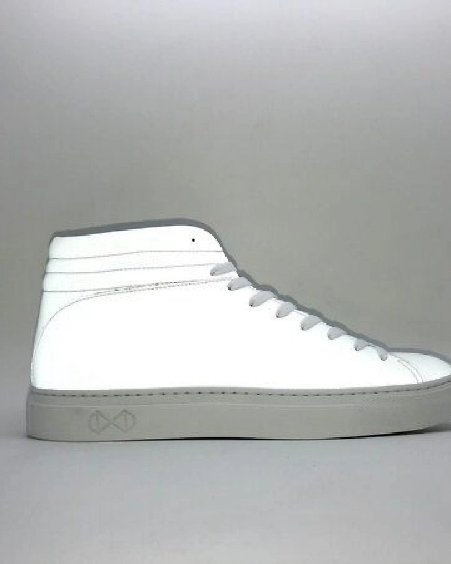 Veganer Sneaker aus Glas "nat-2 Sleek vegan white reflective" – Ansicht 2