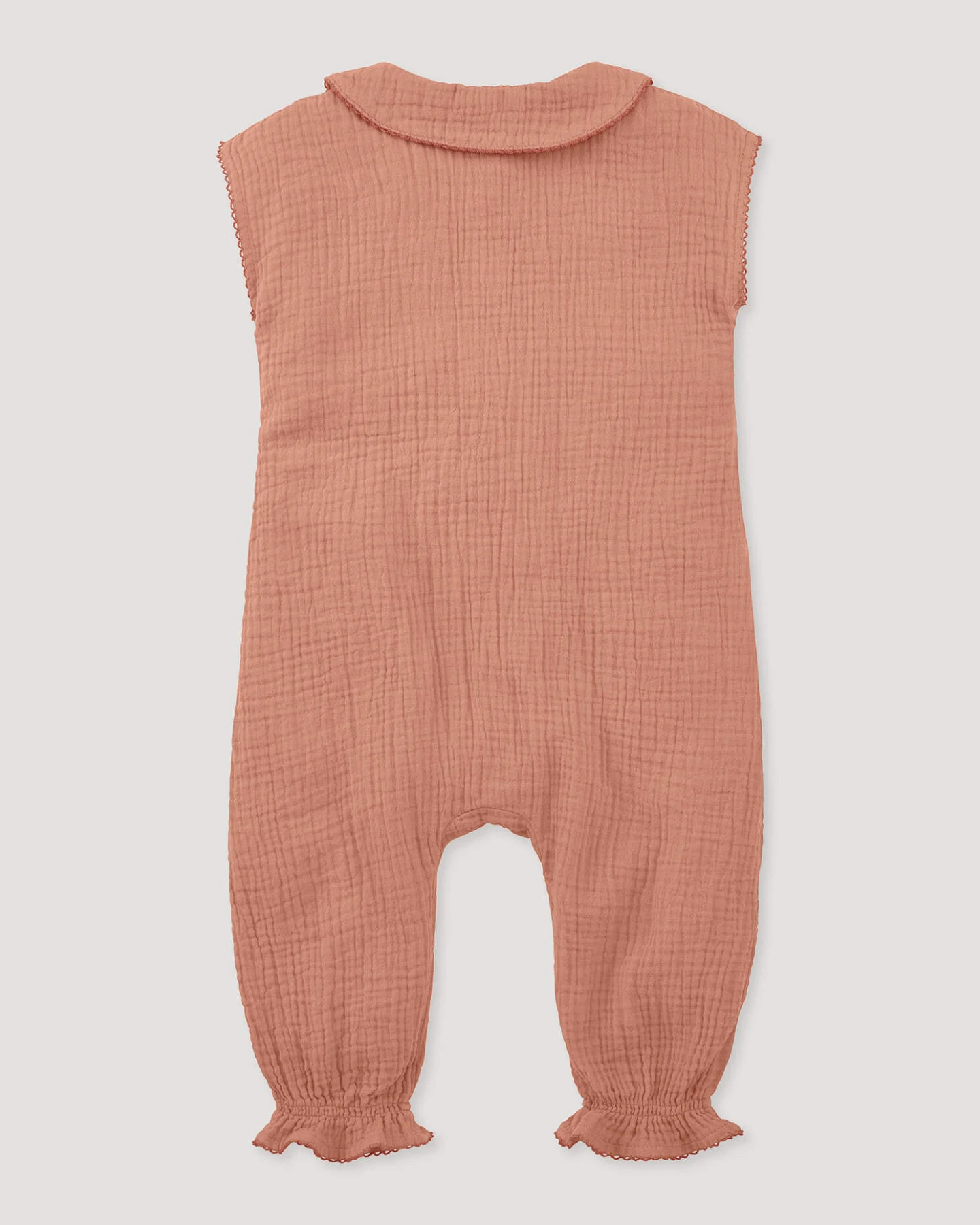 hessnatur Baby Musselin Strampler aus Bio-Baumwolle - orange - Größe 62/68 – Ansicht 2