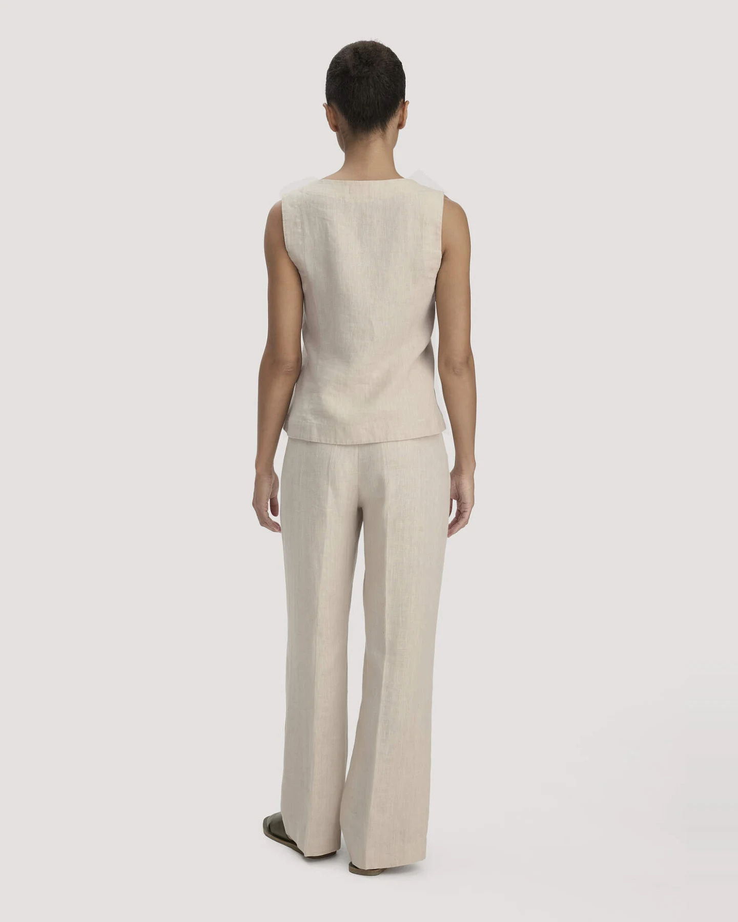 hessnatur Damen Hose Straight Leg aus Leinen - beige - Größe 48 – Ansicht 2