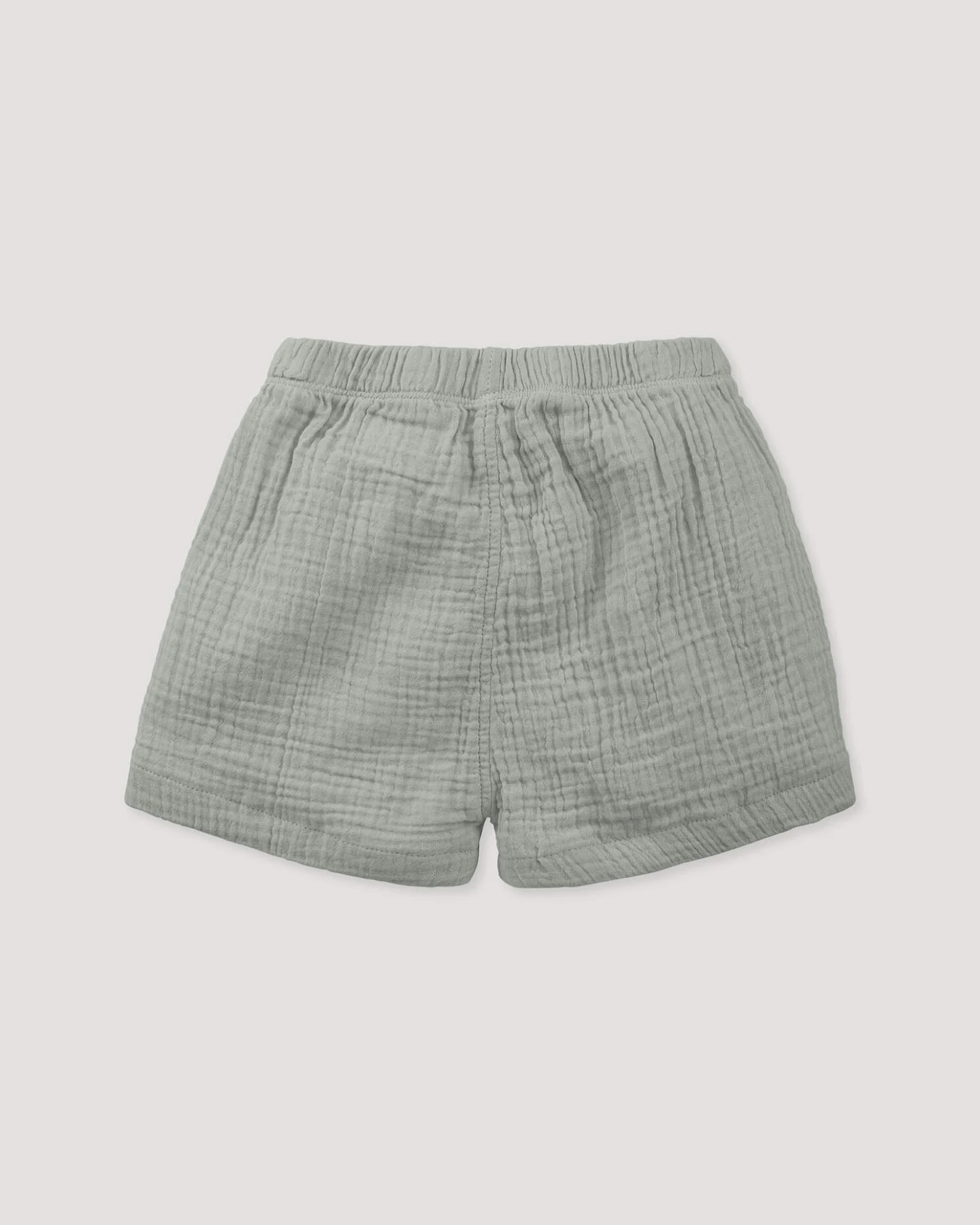 hessnatur Baby Musselin Shorts aus Bio-Baumwolle - grau - Größe 86/92 – Ansicht 2