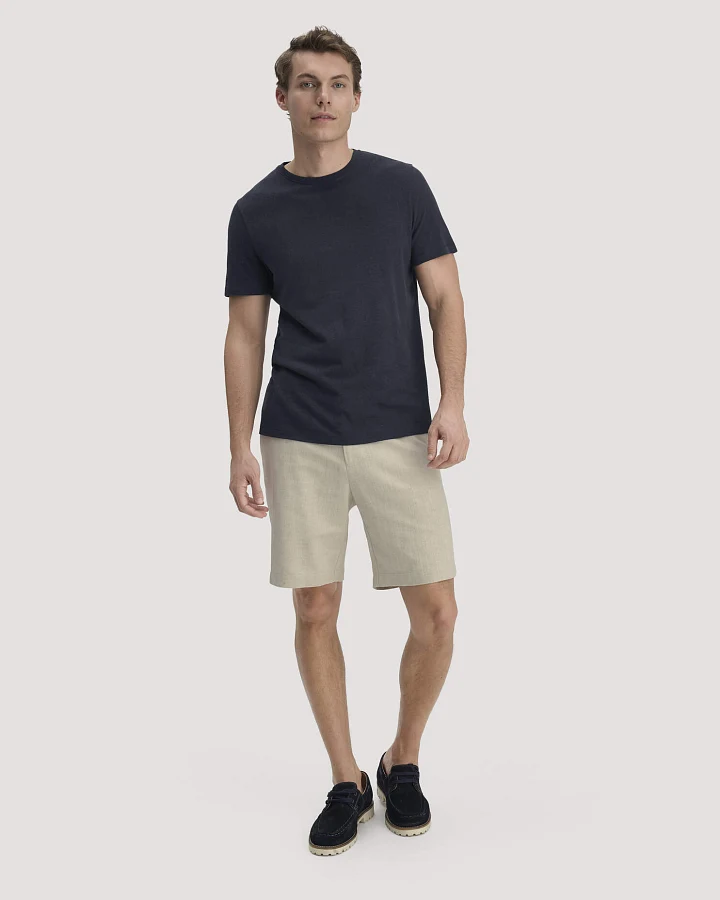 hessnatur Herren Bootsschuh aus chromfrei gegerbtem Nubuk-Leder - blau - Größe 42