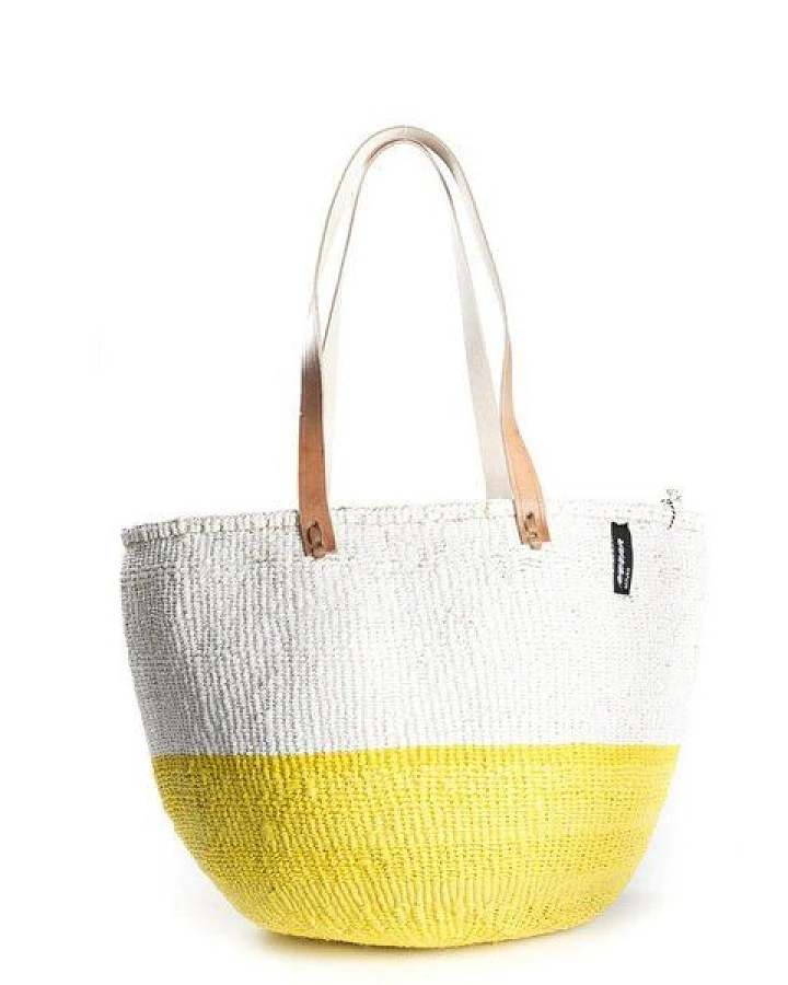 KIONDO Tasche - Duo Stripes - Sisal Umhängetasche - Upcycling - Mifuko