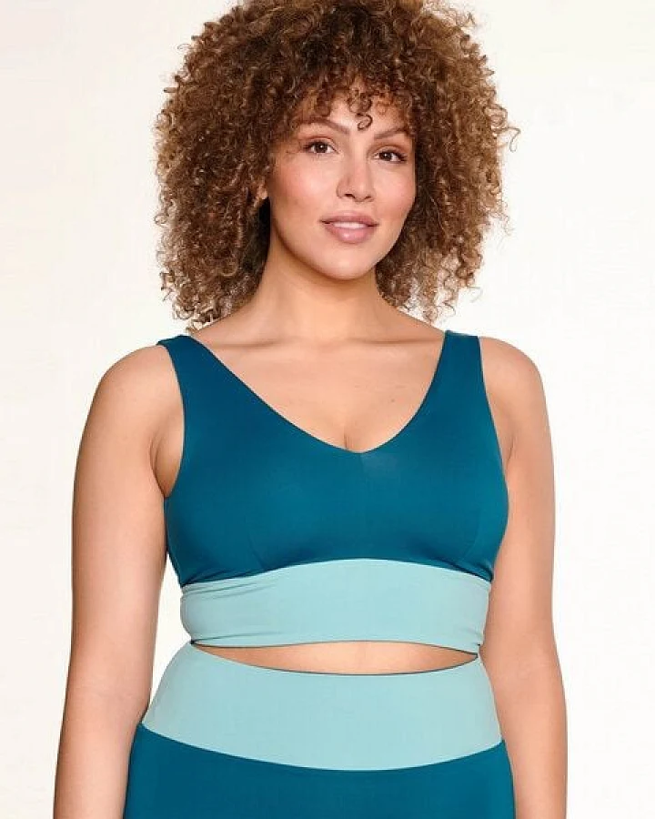 MYMARINI Wendbares Yogatop mit Shape-Effect aus ECONYL